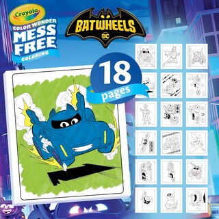 Foto 3 | Set Para Colorear Crayola Batwheels Color Wonder Con 18 Páginas Y 5 Rotuladores - Venta Internacional.