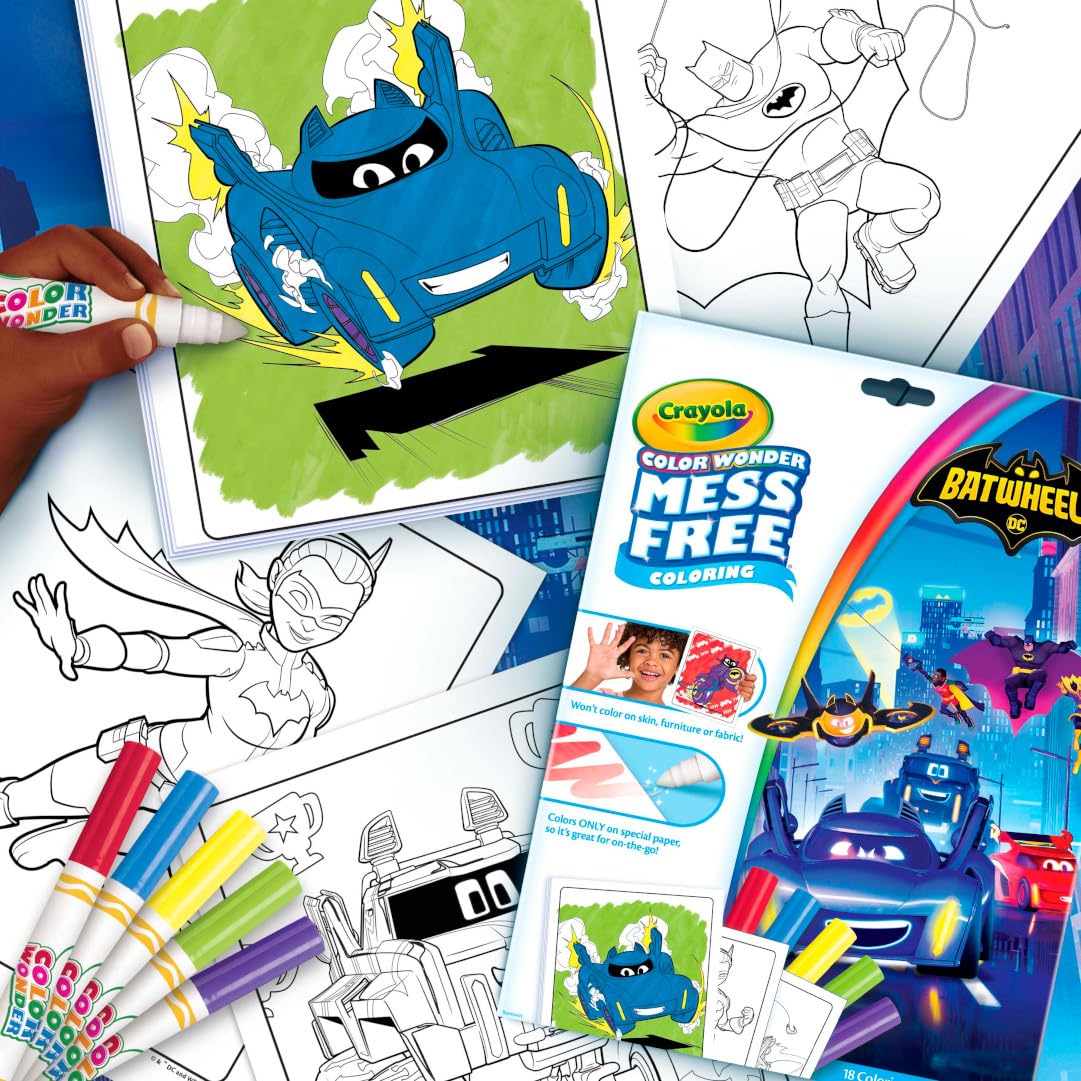 Foto 7 pulgar | Set Para Colorear Crayola Batwheels Color Wonder Con 18 Páginas Y 5 Rotuladores - Venta Internacional.
