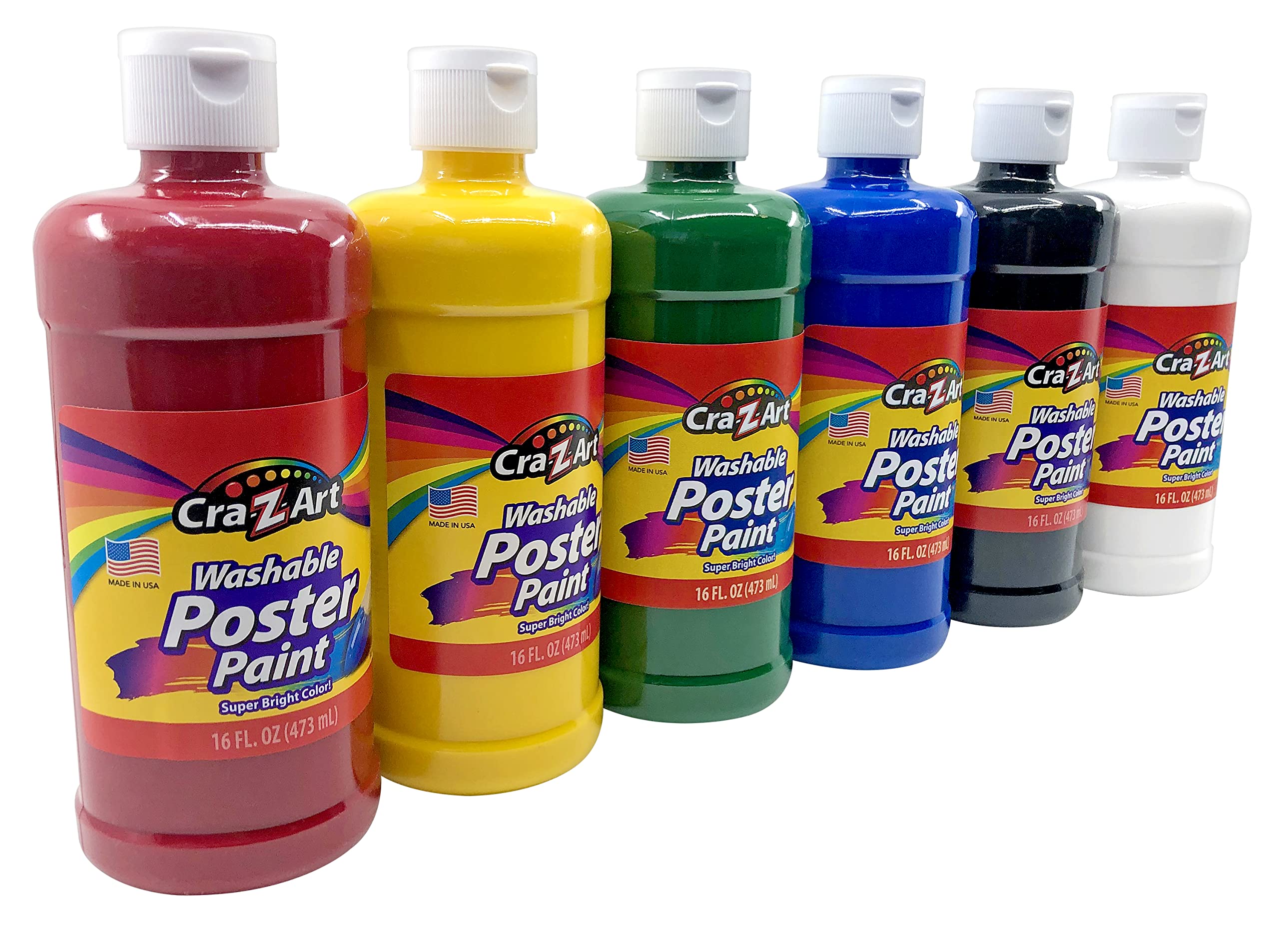 Foto 2 pulgar | Set De Pintura Para Póster Cra-z-art, Lavable, 473 Ml, 6 Colores, 6 Botellas - Venta Internacional.