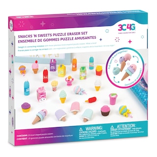 Foto 2 | Set De Borradores De Rompecabezas Make It Real 3c4g Snacks 'n Sweets, 25 Alimentos - Venta Internacional.