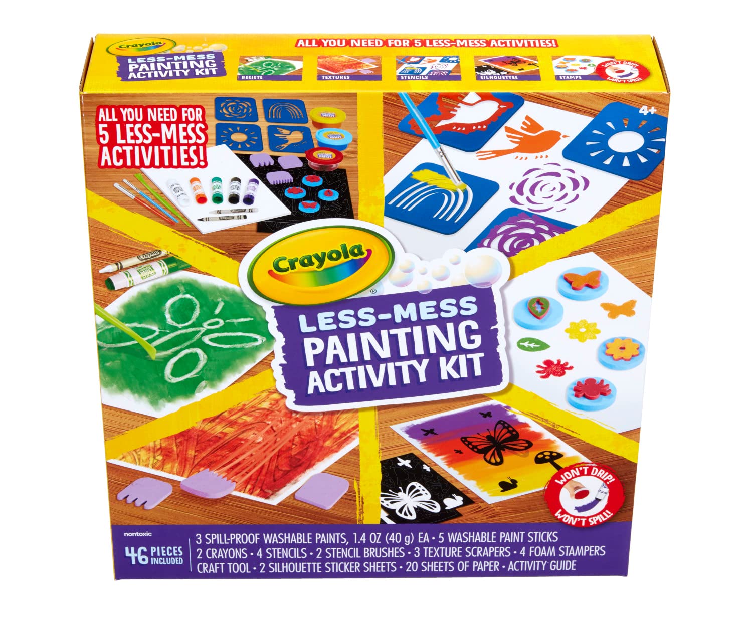 Foto 3 pulgar | Kit De Actividades De Pintura Crayola Less Mess Kids, 46 Unidades, Más De 4 Años - Venta Internacional.