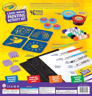 Foto 6 | Kit De Actividades De Pintura Crayola Less Mess Kids, 46 Unidades, Más De 4 Años - Venta Internacional.