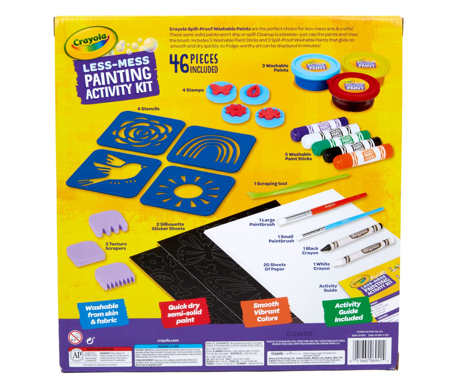 Foto 8 pulgar | Kit De Actividades De Pintura Crayola Less Mess Kids, 46 Unidades, Más De 4 Años - Venta Internacional.
