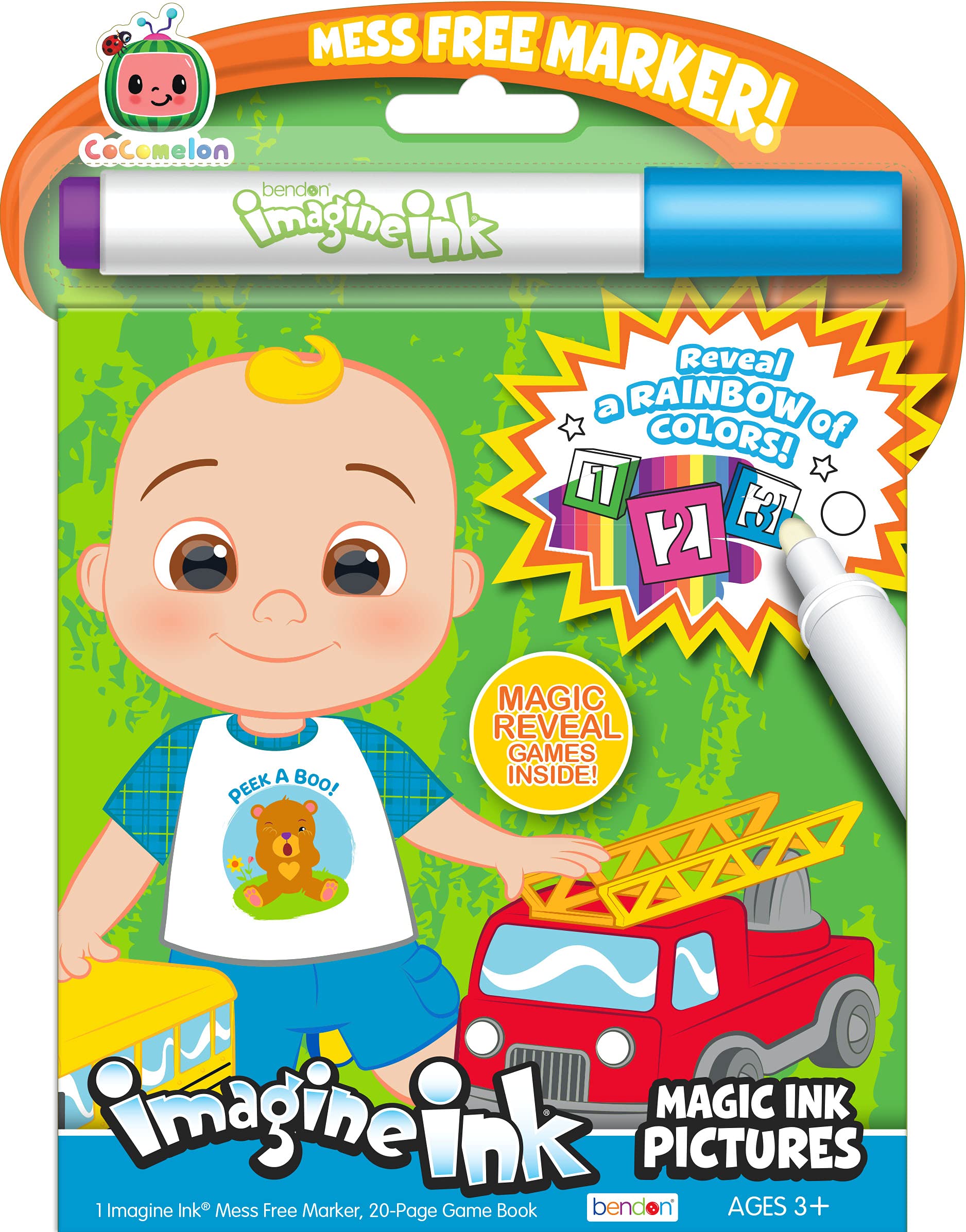 Libro Para Colorear Bendon Cocomelon Imagine Ink Con Rotulador - Venta Internacional.