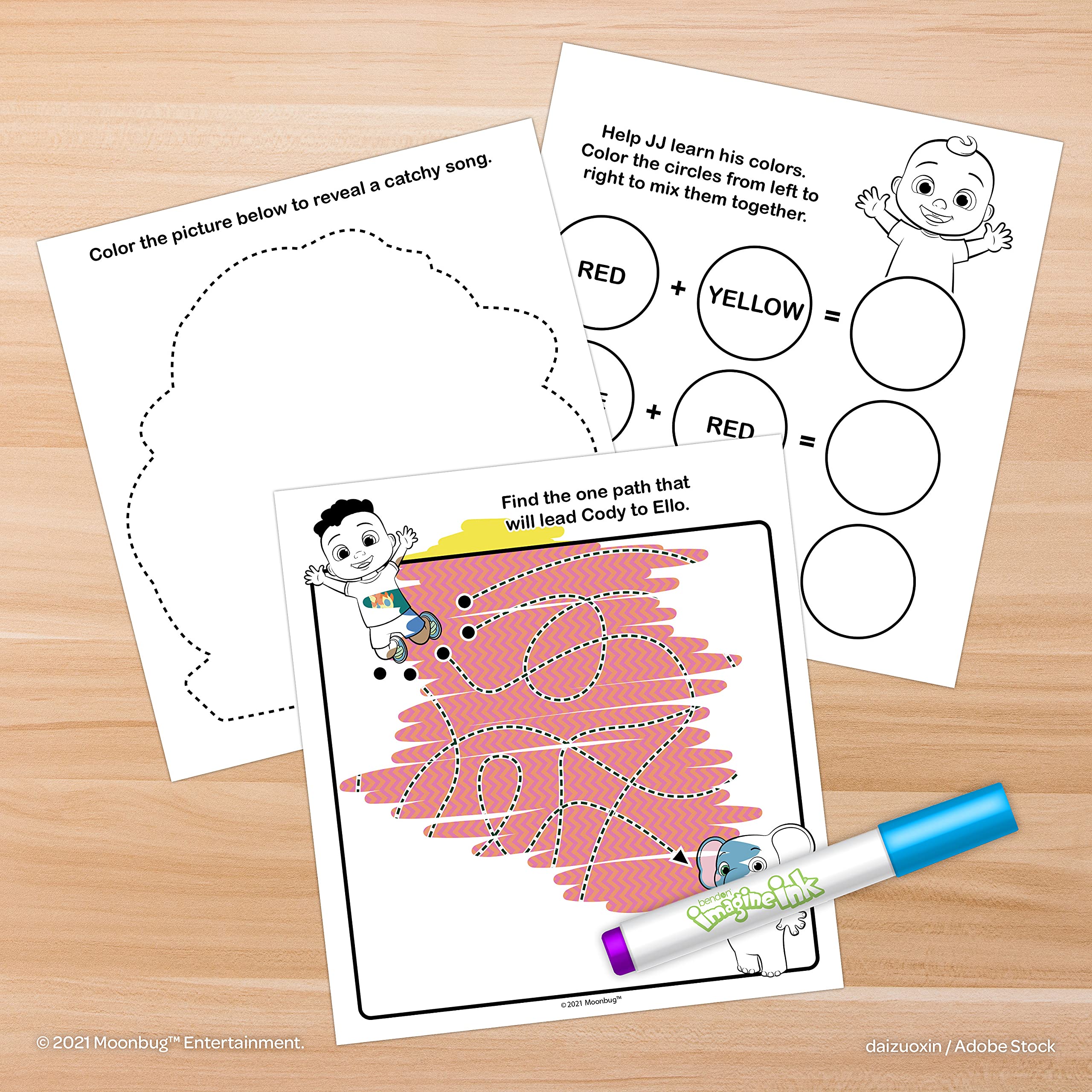 Foto 4 pulgar | Libro Para Colorear Bendon Cocomelon Imagine Ink Con Rotulador - Venta Internacional.