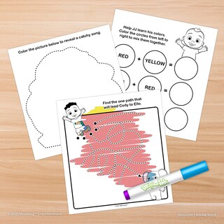 Foto 3 | Libro Para Colorear Bendon Cocomelon Imagine Ink Con Rotulador - Venta Internacional.