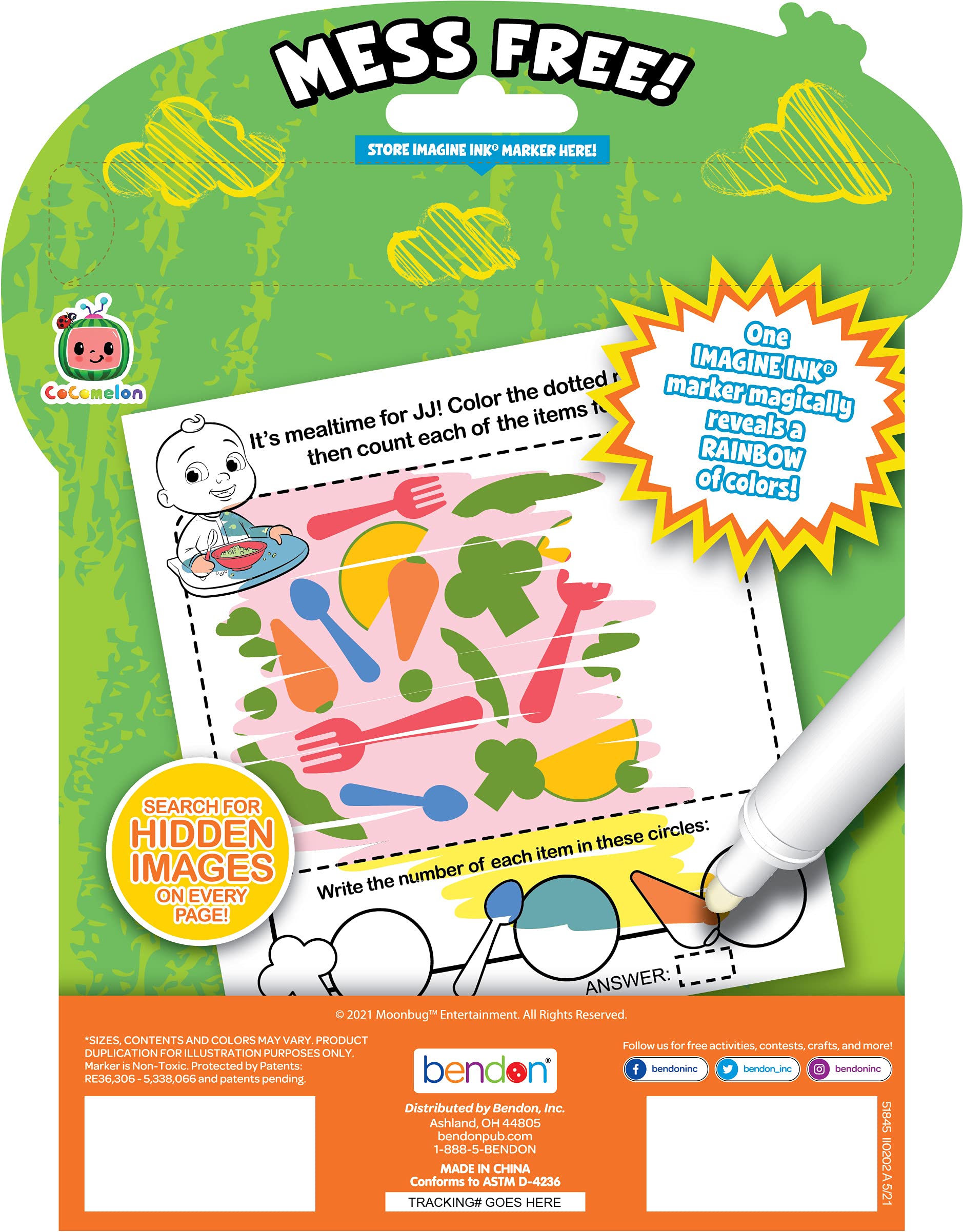 Foto 5 pulgar | Libro Para Colorear Bendon Cocomelon Imagine Ink Con Rotulador - Venta Internacional.
