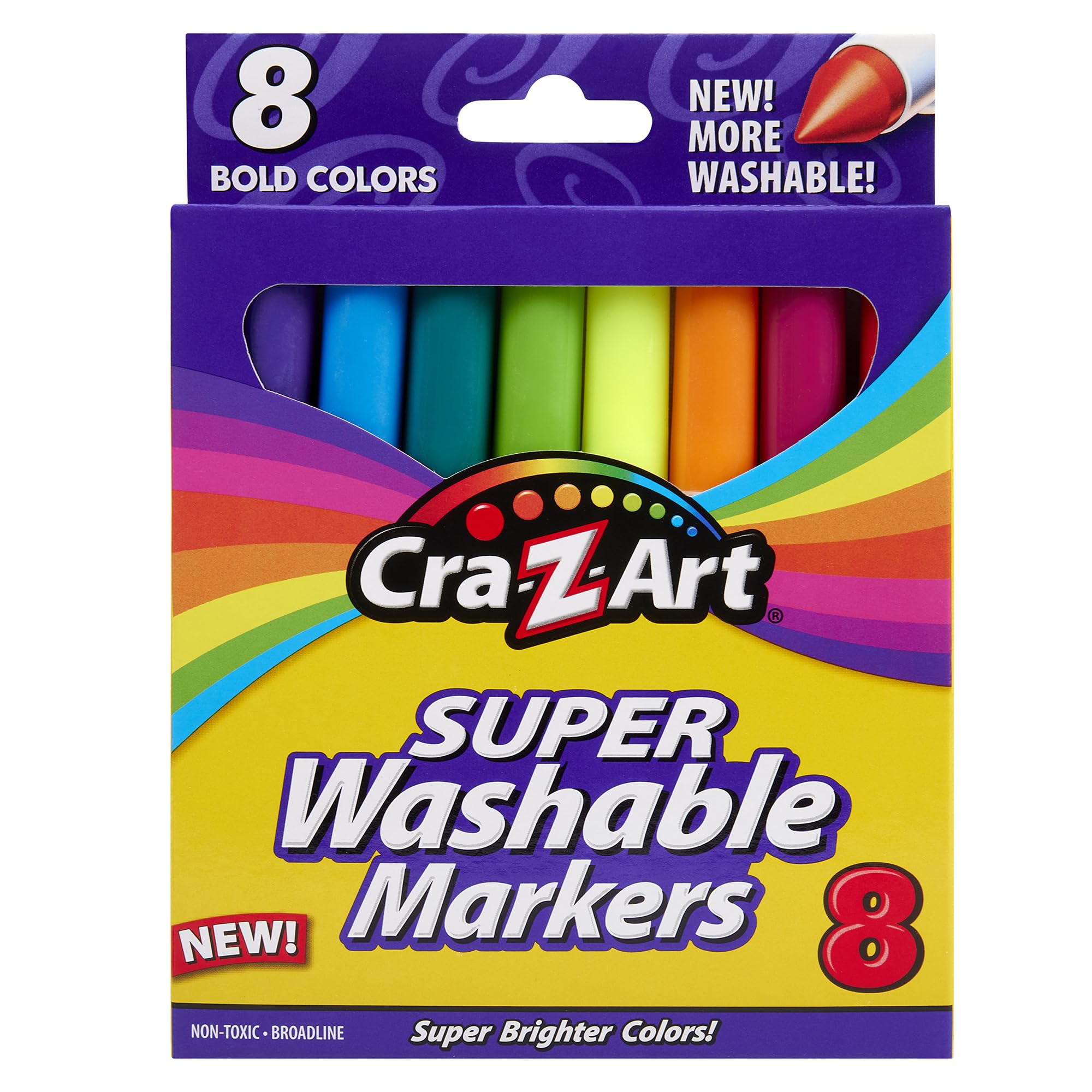 Marcadores Broadline Lavables Cra-z-art Bold Para Artículos De Escritura, 8 - Venta Internacional.