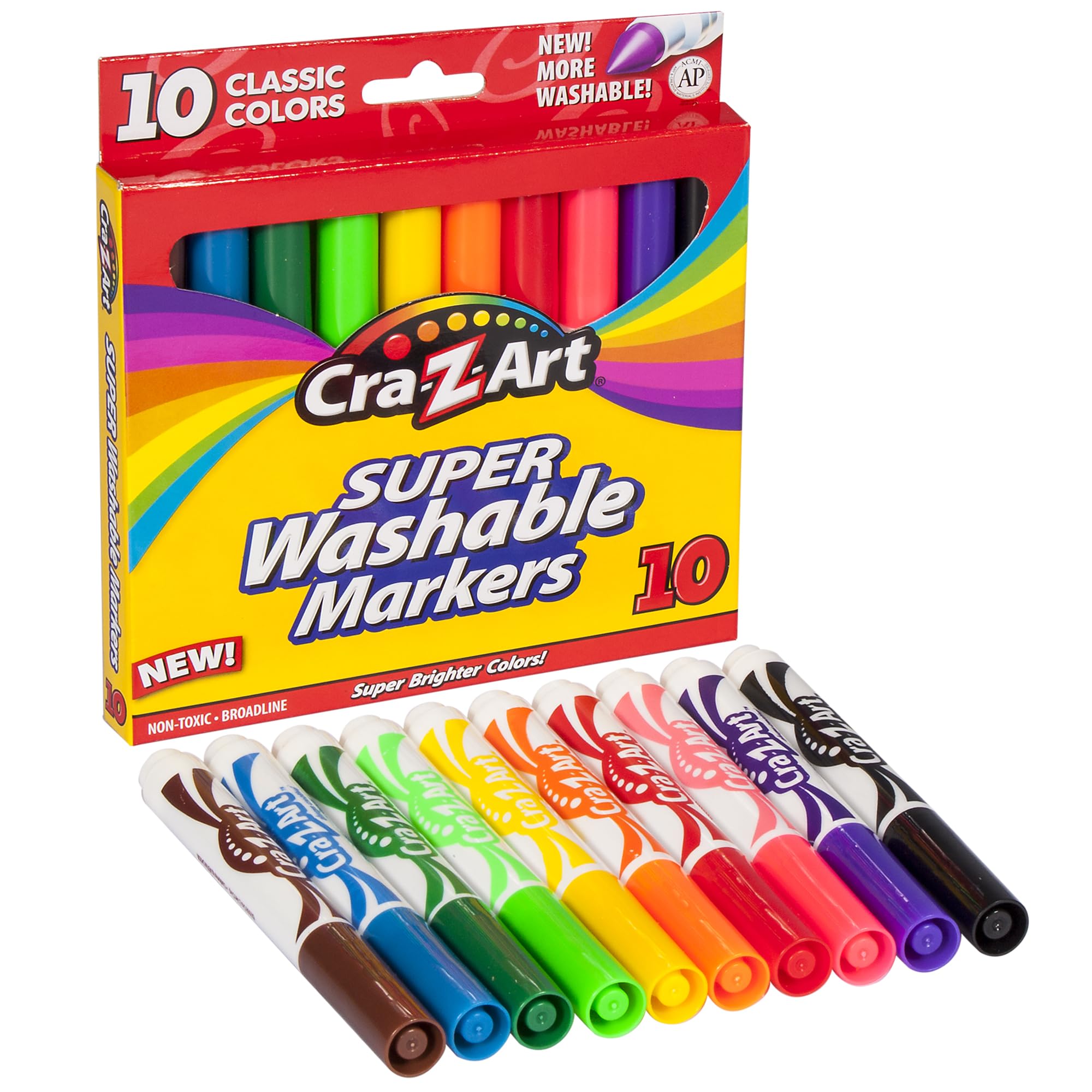 Foto 2 pulgar | Marcadores Cra-z-art Classic, Superlavables, Punta Ancha, 10 Unidades - Venta Internacional.