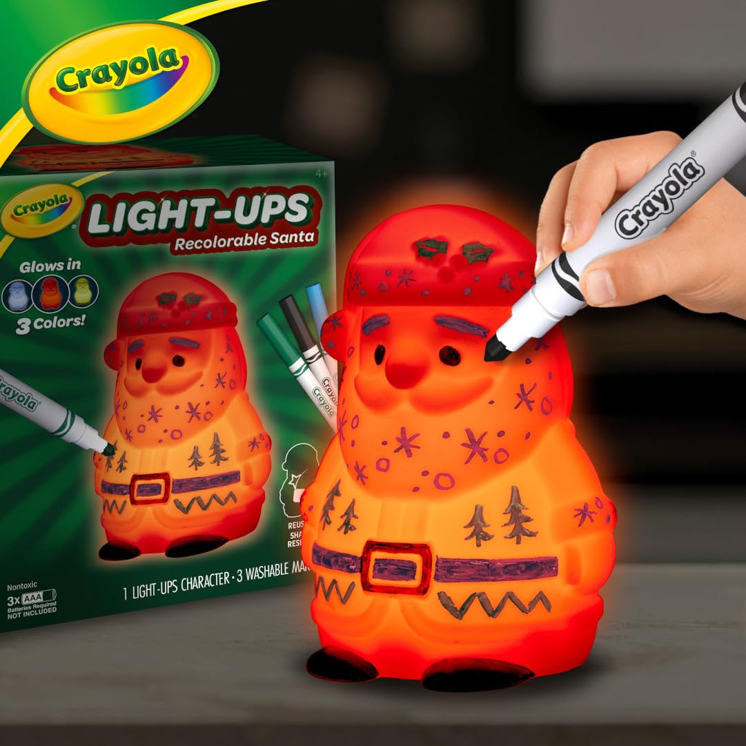 Foto 7 pulgar | Light Up Toy Crayola Ilumina A Papá Noel Con Rotuladores Lavables - Venta Internacional.