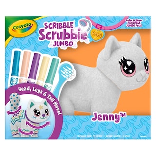 Foto 2 | Scribble Scrubbie Jumbo Cat De Toy Crayola, 6 Pulgadas, Con Brocha Y Marcadores - Venta Internacional.