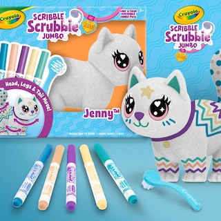 Foto 6 | Scribble Scrubbie Jumbo Cat De Toy Crayola, 6 Pulgadas, Con Brocha Y Marcadores - Venta Internacional.
