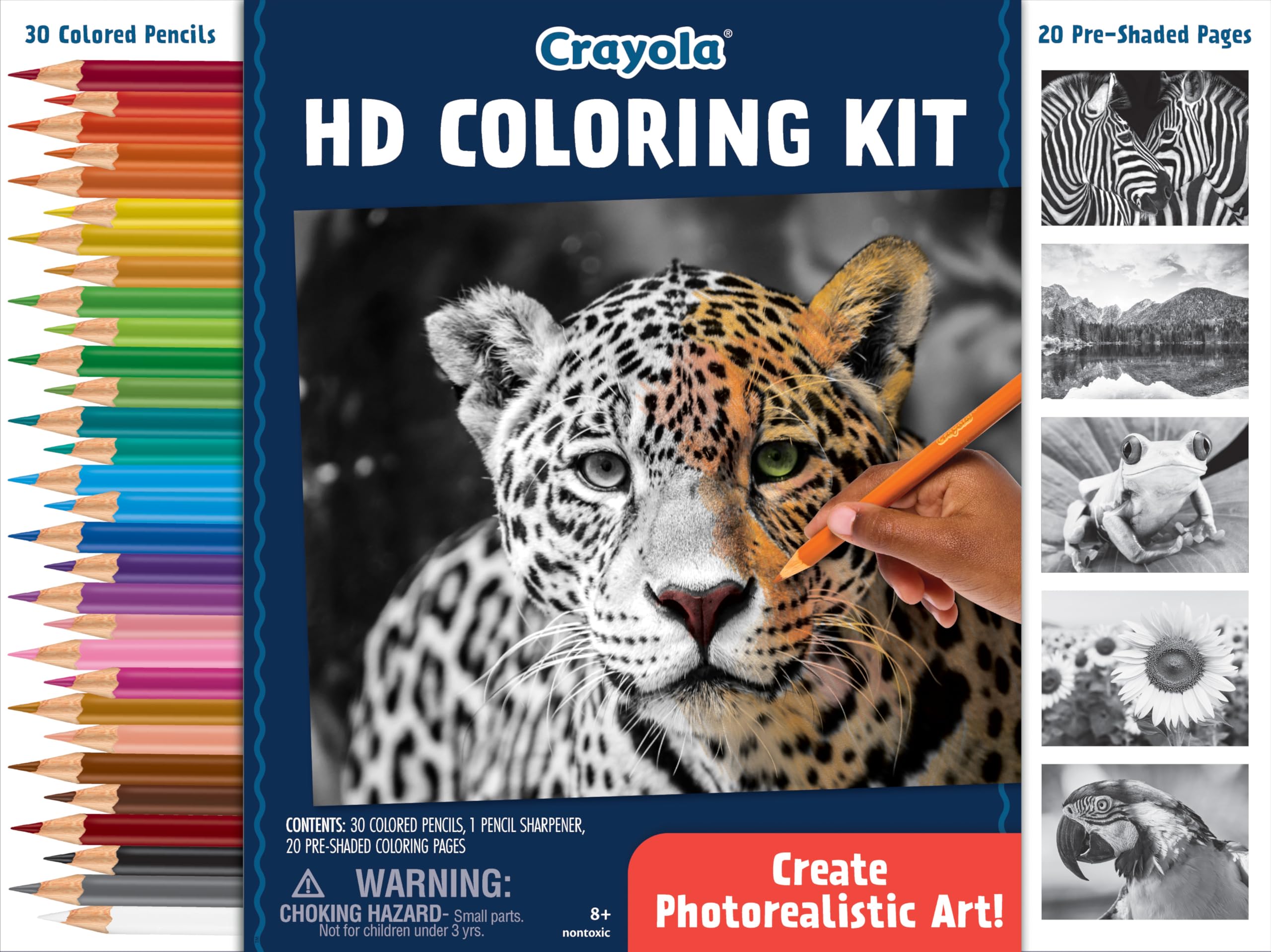 Foto 2 pulgar | Kit Para Colorear Crayola Hd Con 30 Lápices De Colores Y 20 Páginas - Venta Internacional.
