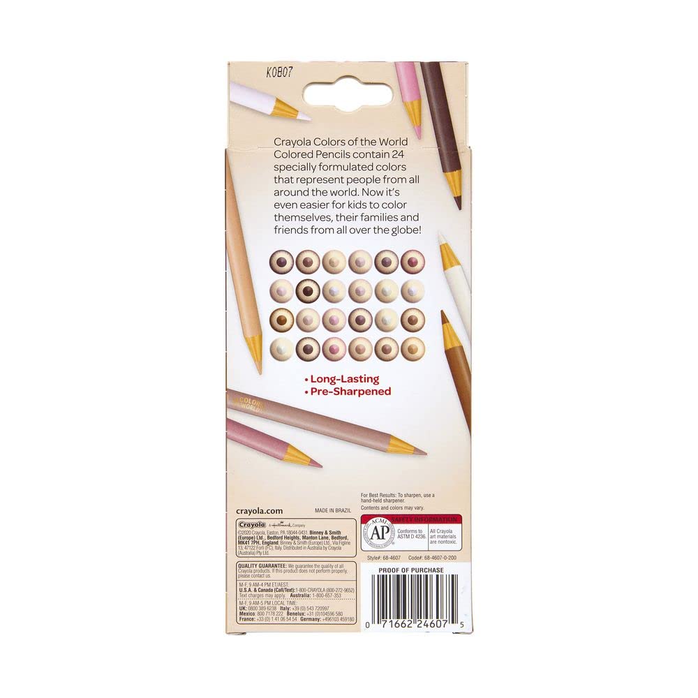 Foto 4 pulgar | Lápices De Colores Crayola Color Of The World, 3 Mm, 24 Unidades - Venta Internacional.