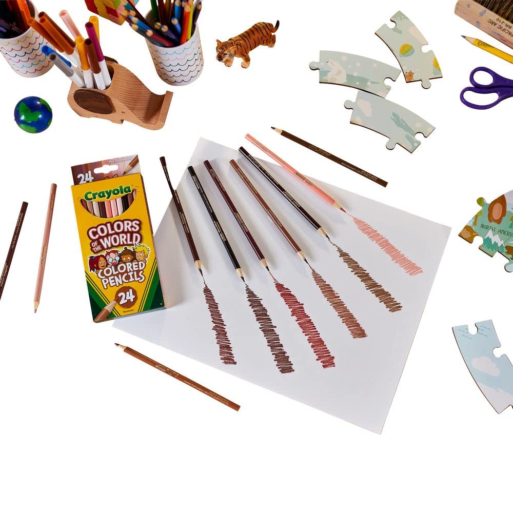 Foto 7 | Lápices De Colores Crayola Color Of The World, 3 Mm, 24 Unidades - Venta Internacional.
