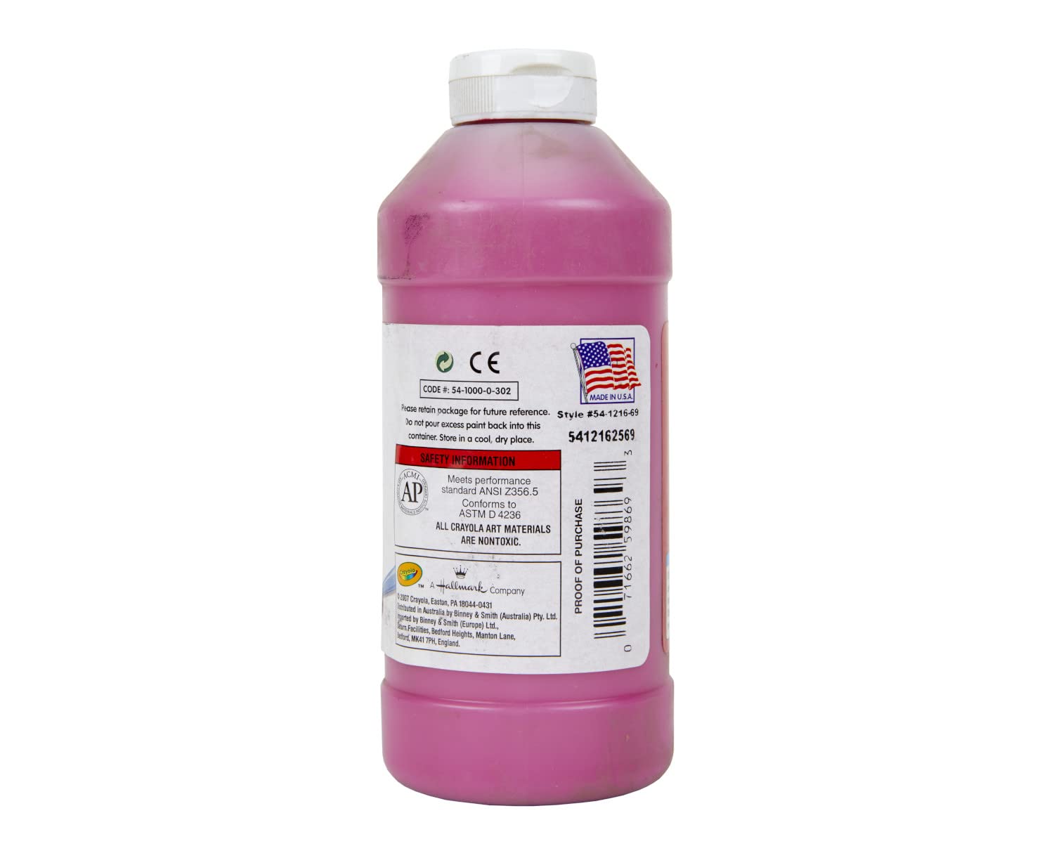 Foto 3 pulgar | Pintura Crayola Premier Tempera Magenta, 473 Ml, No Tóxica Para Niños - Venta Internacional.