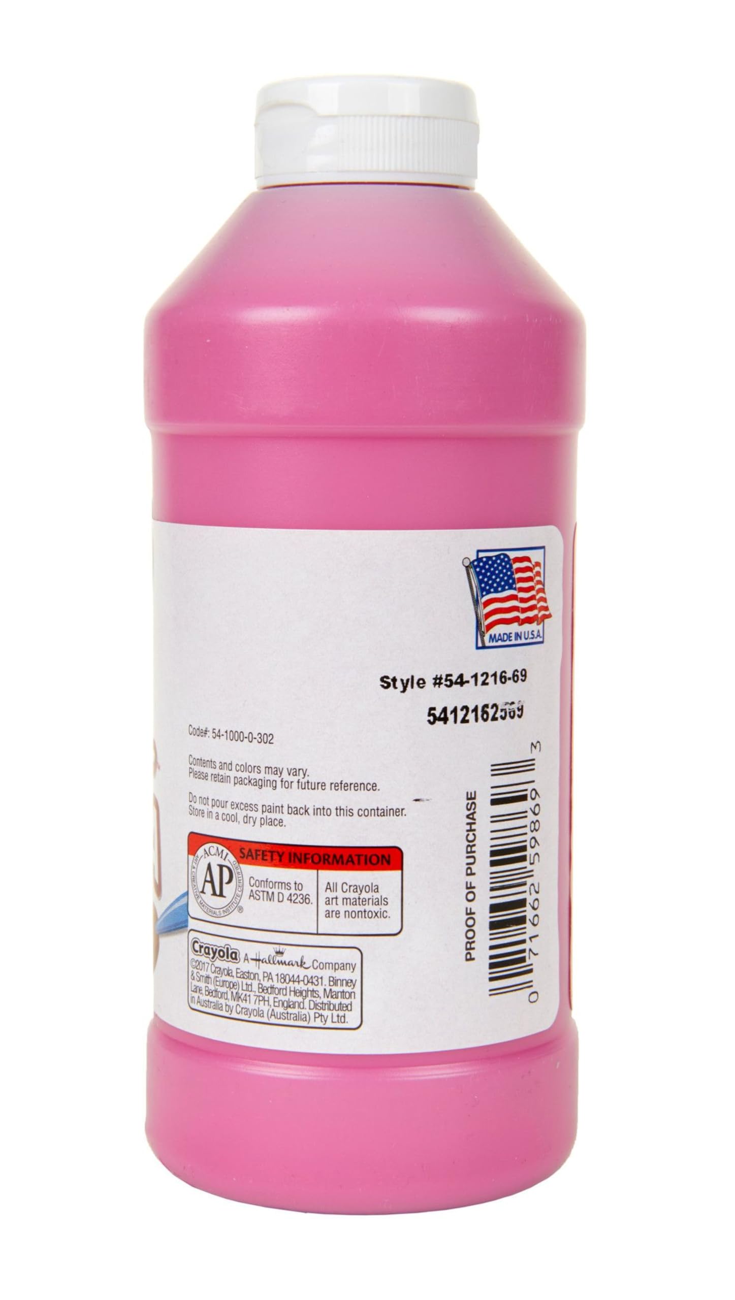 Foto 6 | Pintura Crayola Premier Tempera Magenta, 473 Ml, No Tóxica Para Niños - Venta Internacional.