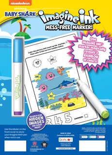 Foto 3 | Libro Para Colorear Bendon Baby Shark Con Marcador Antidesorden 47220 - Venta Internacional.