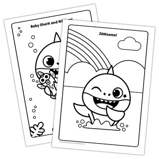 Foto 6 | Libro Para Colorear Bendon Baby Shark Con Marcador Antidesorden 47220 - Venta Internacional.
