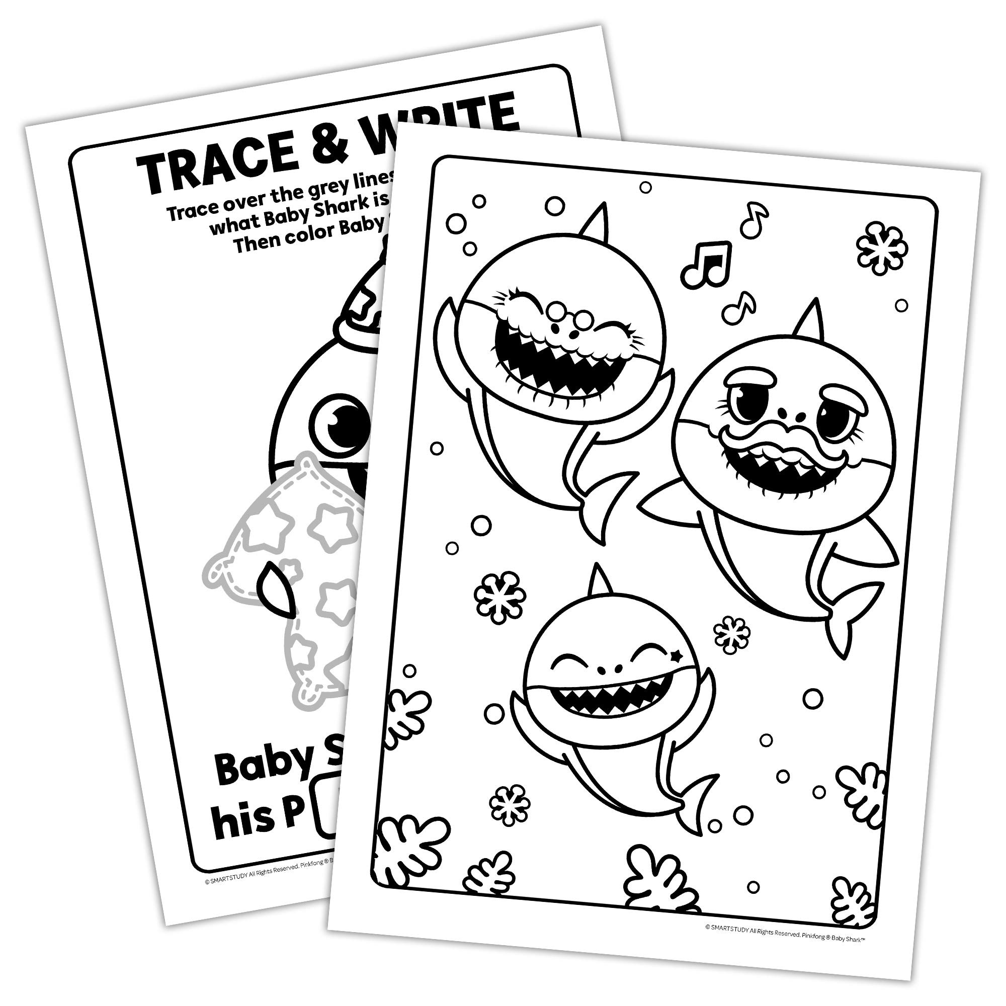 Foto 7 | Libro Para Colorear Bendon Baby Shark Con Marcador Antidesorden 47220 - Venta Internacional.