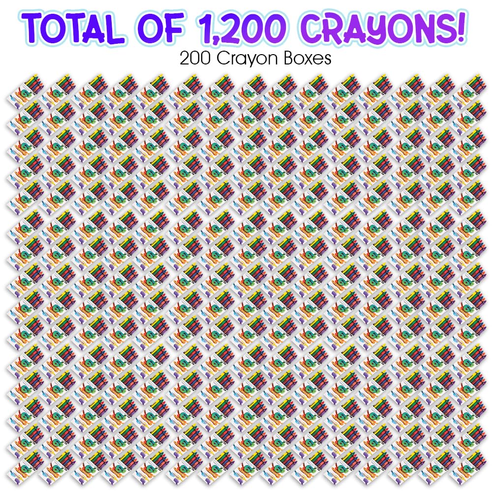 Foto 3 pulgar | Juego A Granel De Crayons Artcreativity, 200 Paquetes De 6 Unidades, Para Niños - Venta Internacional.