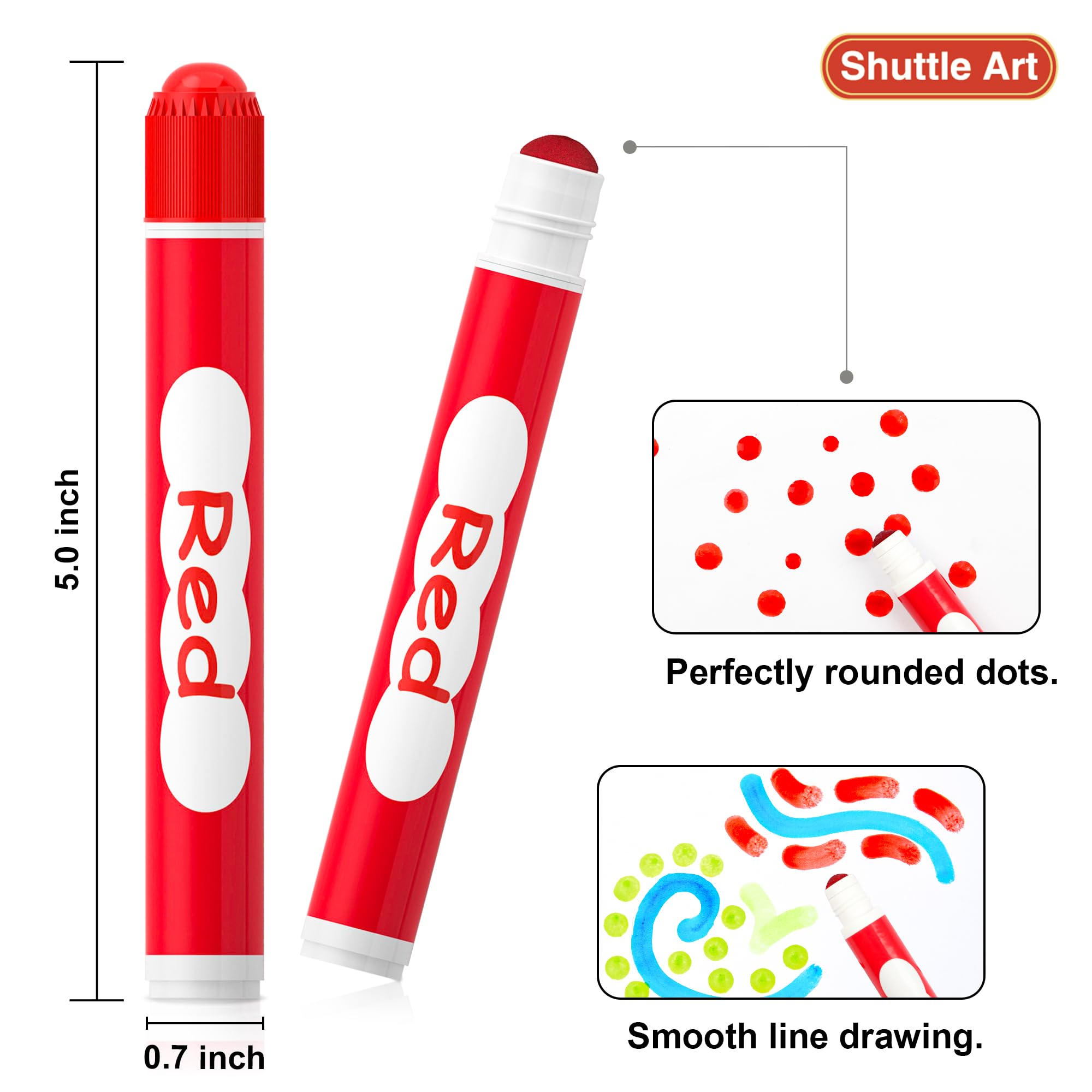 Foto 4 pulgar | Marcadores De Puntos Shuttle Art, 20 Colores, Lavables Para Niños Pequeños - Venta Internacional.