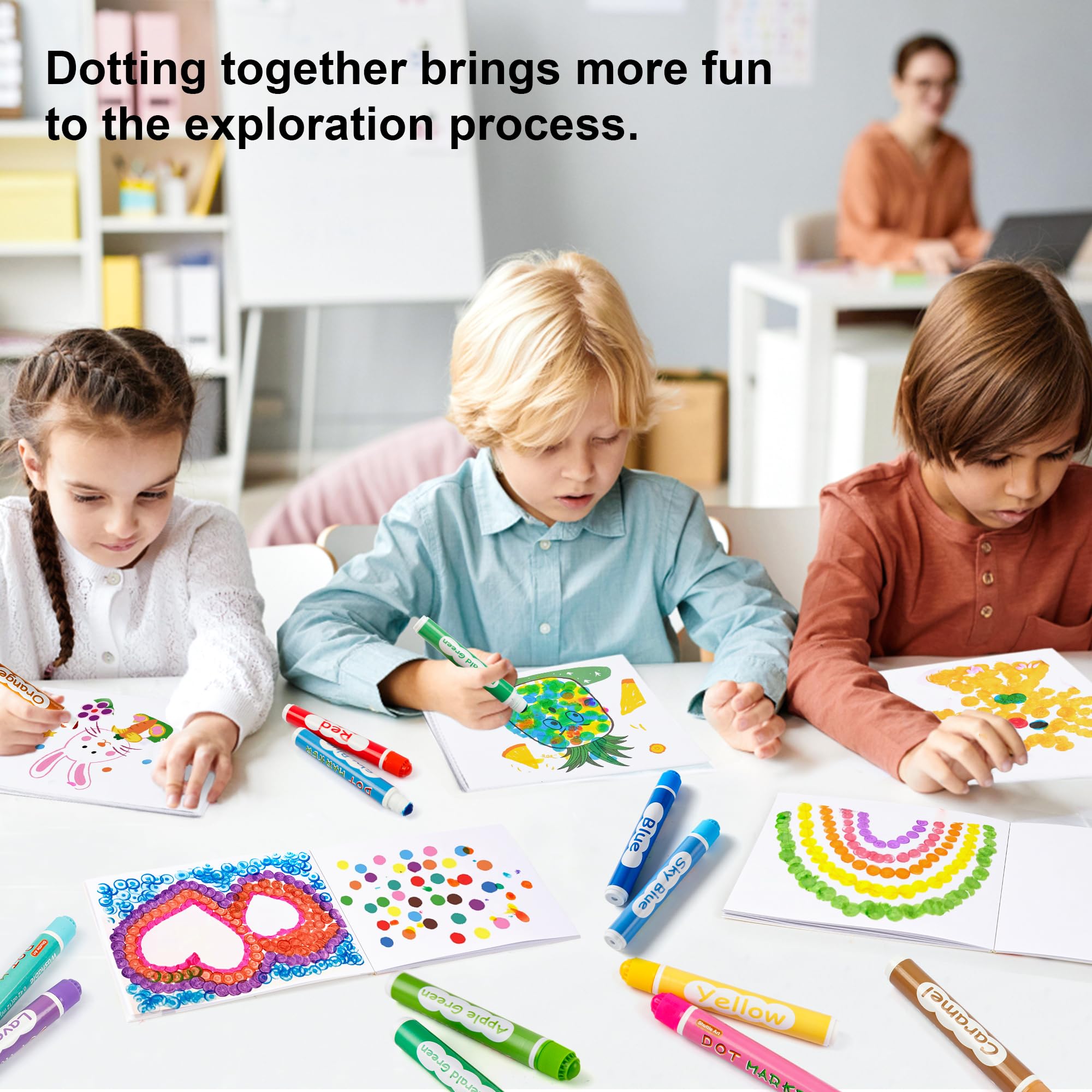 Foto 7 pulgar | Marcadores De Puntos Shuttle Art, 20 Colores, Lavables Para Niños Pequeños - Venta Internacional.