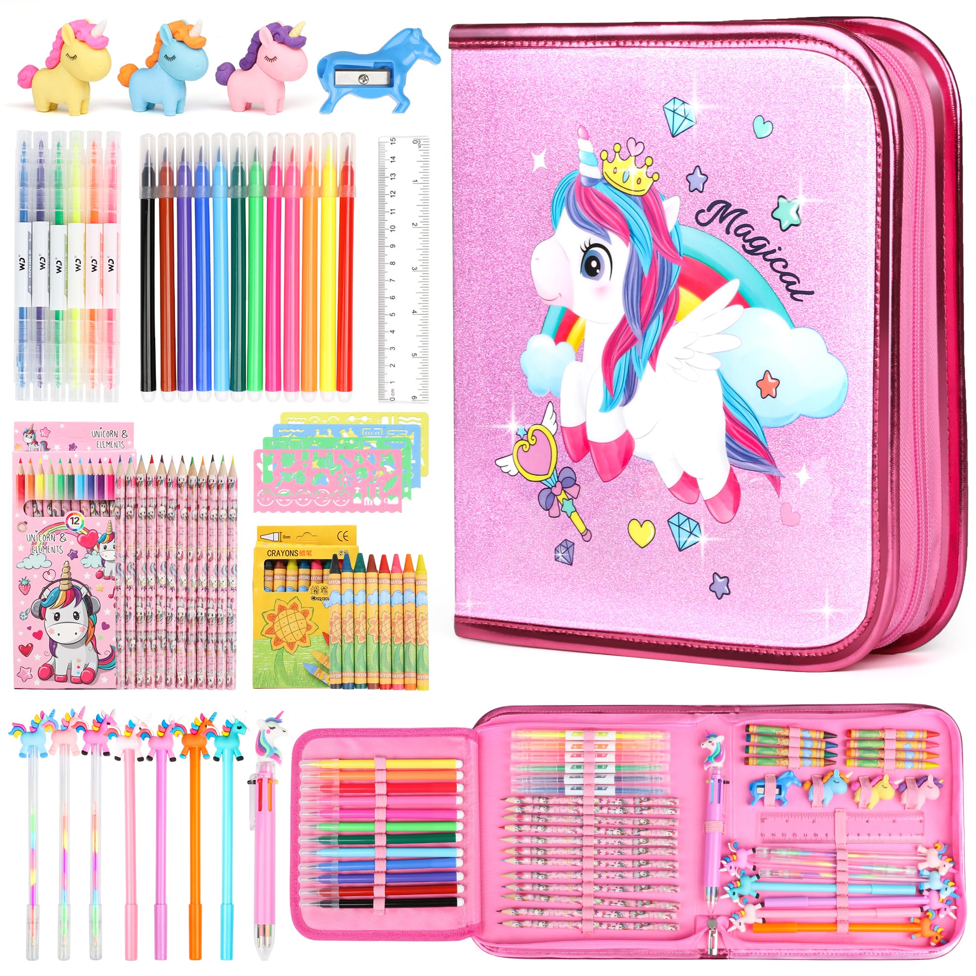 Set De Rotuladores Aromáticos De Frutas Y Unicornios De Beefunni, 56 Unidades, De Art Supplies - Venta Internacional.