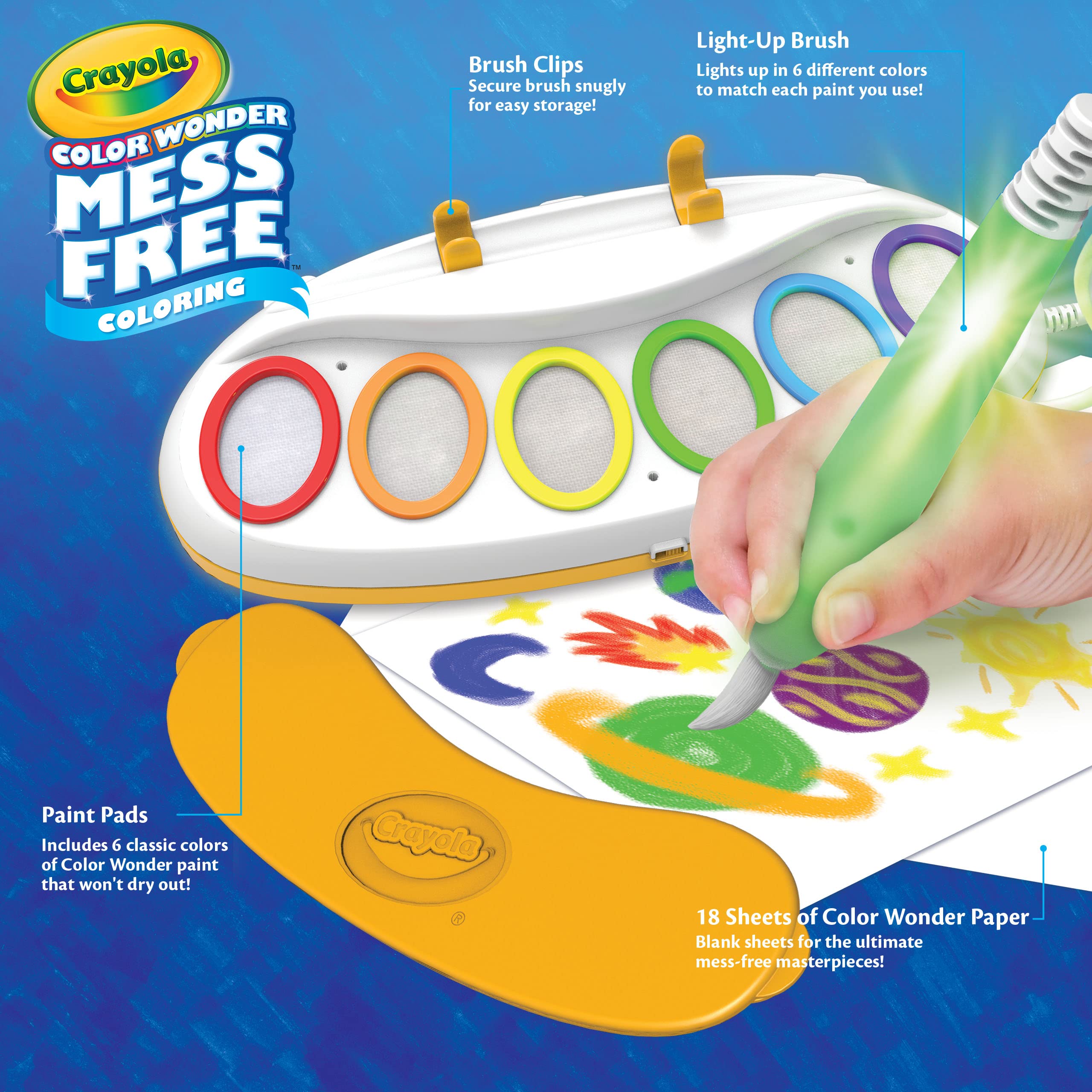 Foto 6 | Set de Pintura Crayola color Wonder Magic Light Brush Free - Venta Internacional