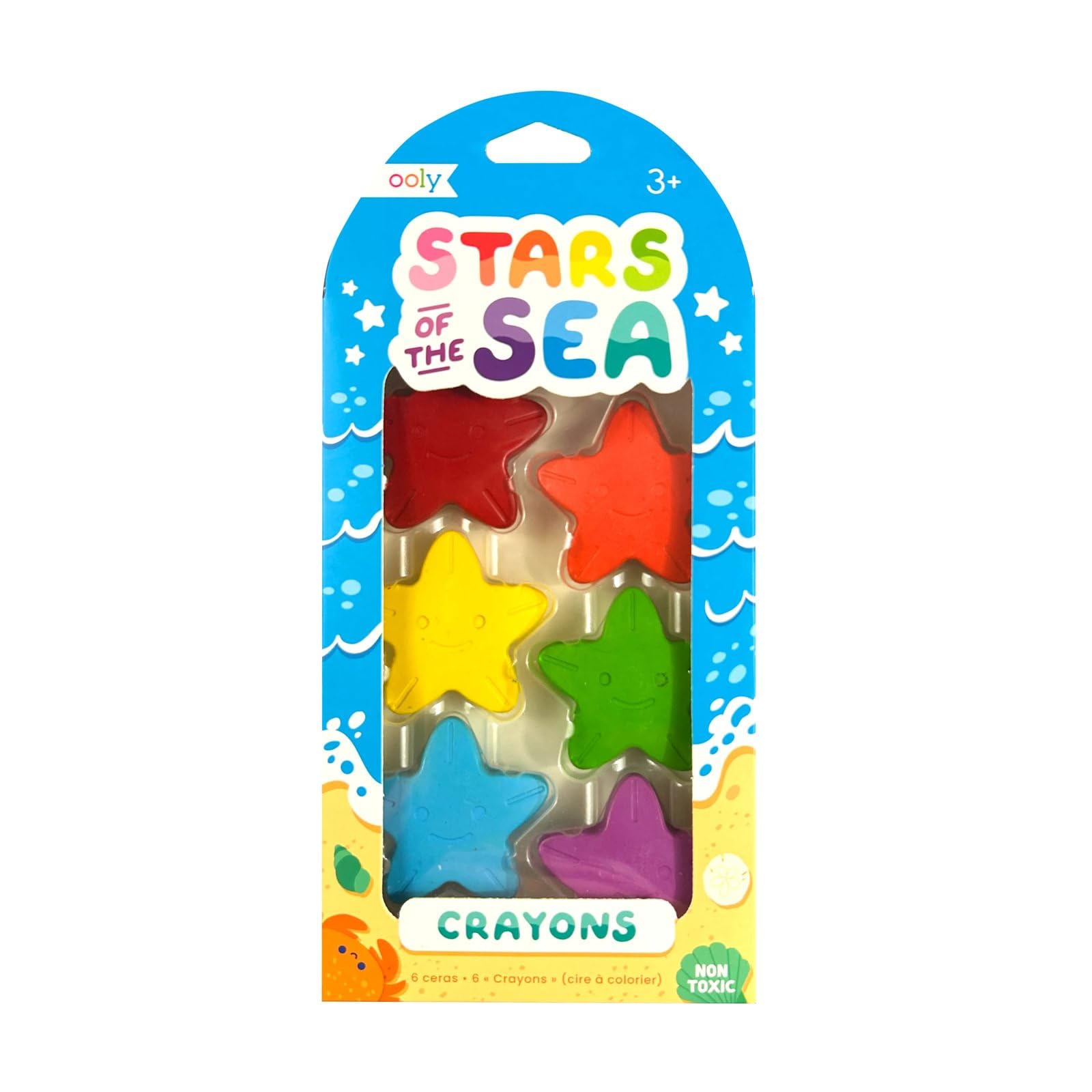 Foto 1 | Lápices De Colores Oly Stars Of The Sea Con Forma De Estrella Para Niños Pequeños [set]  - Venta Internacional.