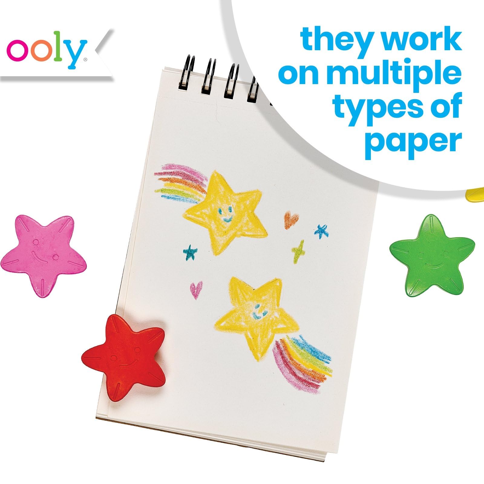 Foto 3 | Lápices De Colores Oly Stars Of The Sea Con Forma De Estrella Para Niños Pequeños [set]  - Venta Internacional.