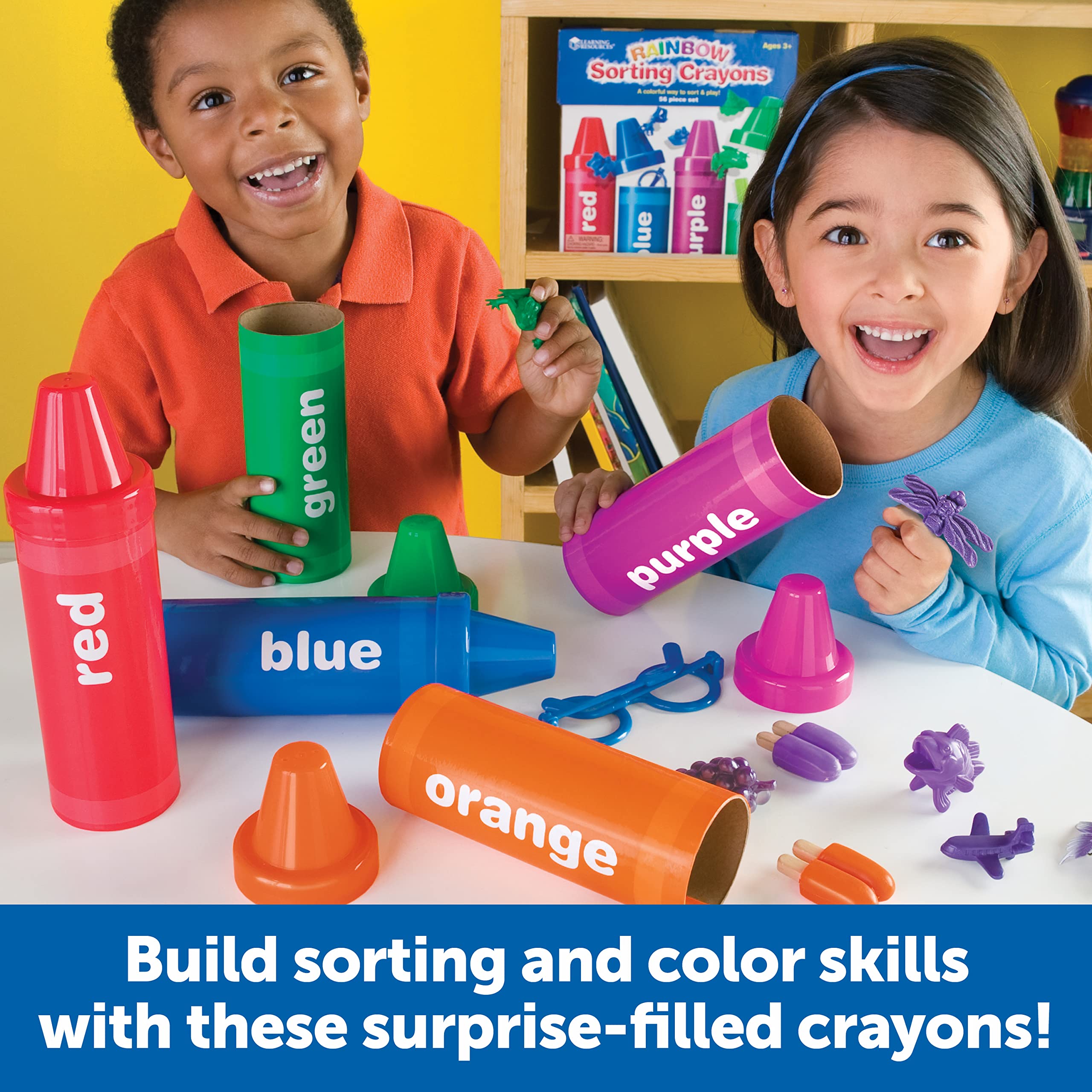 Foto 2 | Lápices De Colores Para Clasificar Arcoíris De Toy Learning Resources, 56 Piezas, Más De 3 - Venta Internacional.