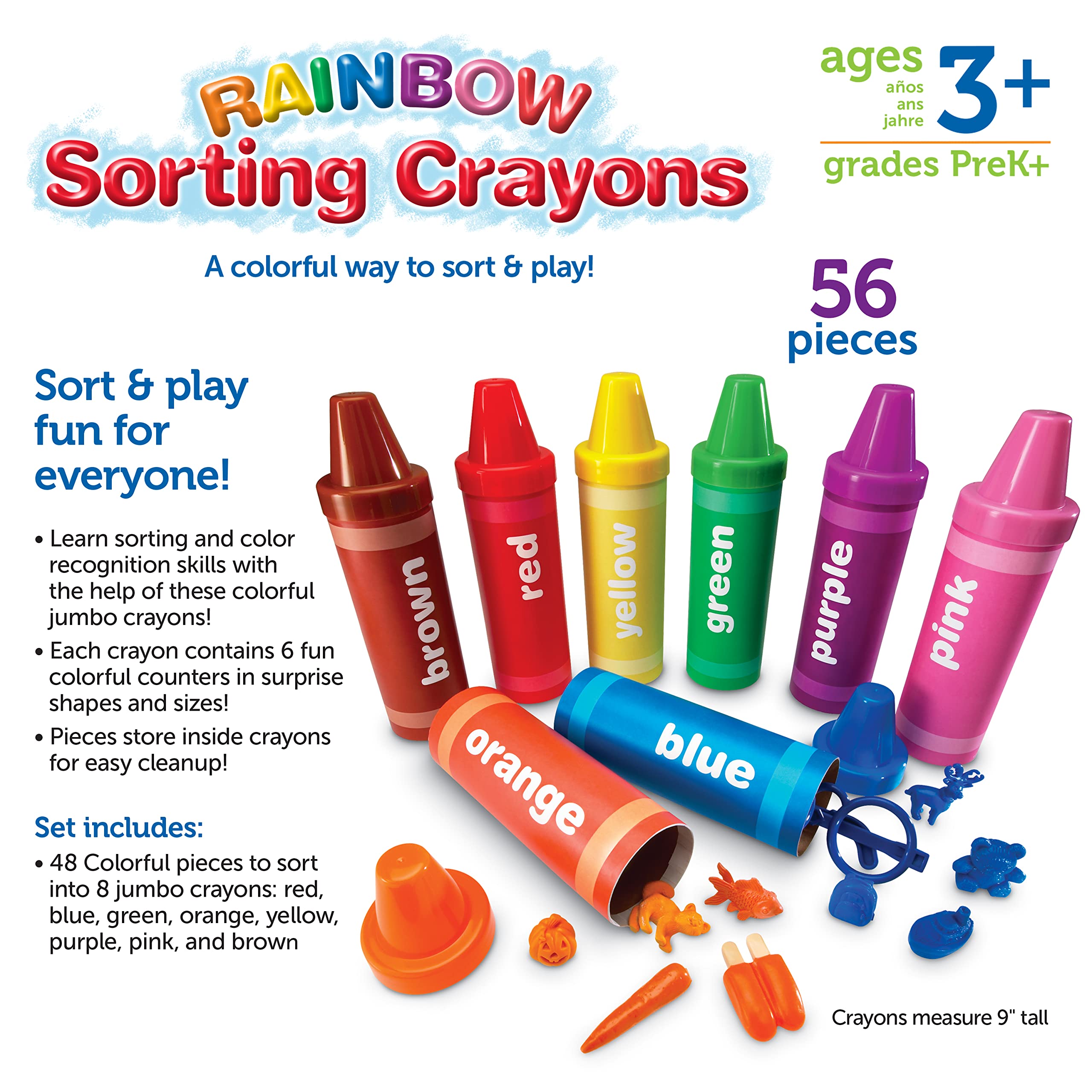 Foto 7 pulgar | Lápices De Colores Para Clasificar Arcoíris De Toy Learning Resources, 56 Piezas, Más De 3 - Venta Internacional.