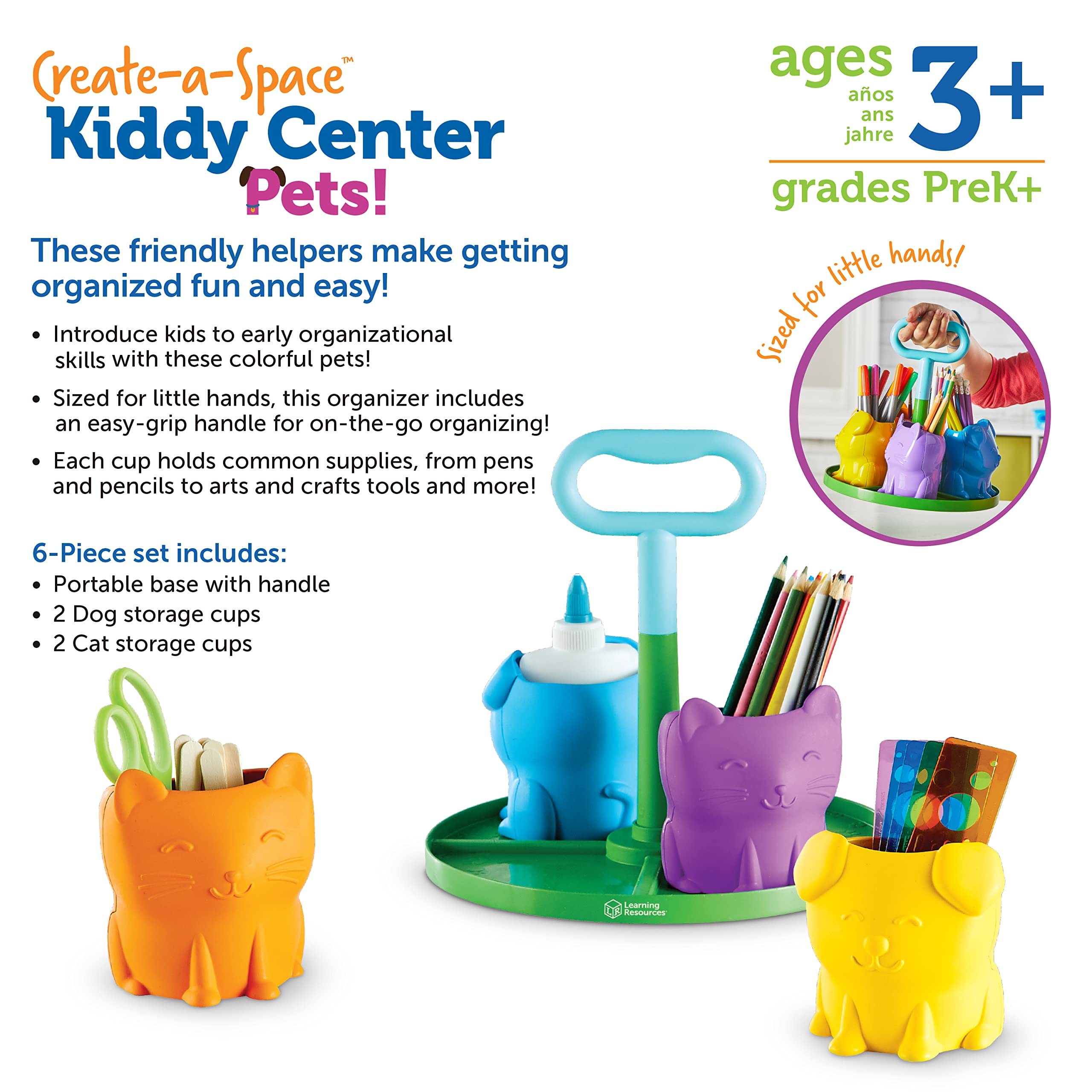 Foto 7 pulgar | Organizador De Materiales De Arte, Recursos De Aprendizaje, Centro Infantil Para Mascotas, 6 Piezas - Venta Internacio