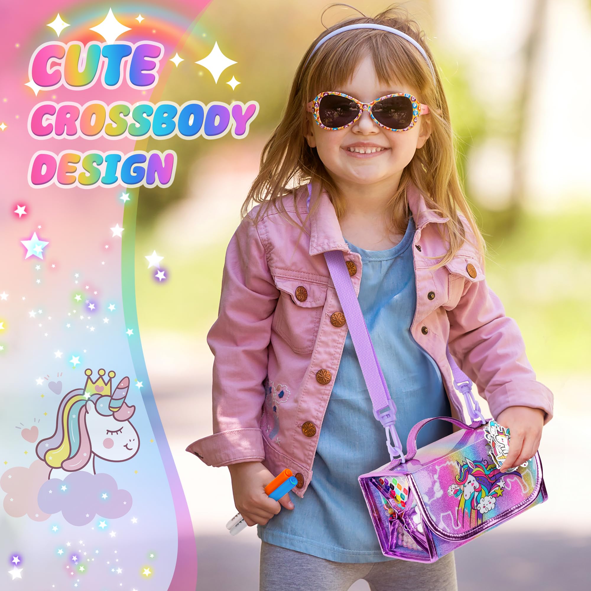 Foto 3 pulgar | Art Supplies Set De Rotuladores Beefunni Con Forma De Unicornio, 67 Unidades, Con Funda Para Niñas - Venta Internacion
