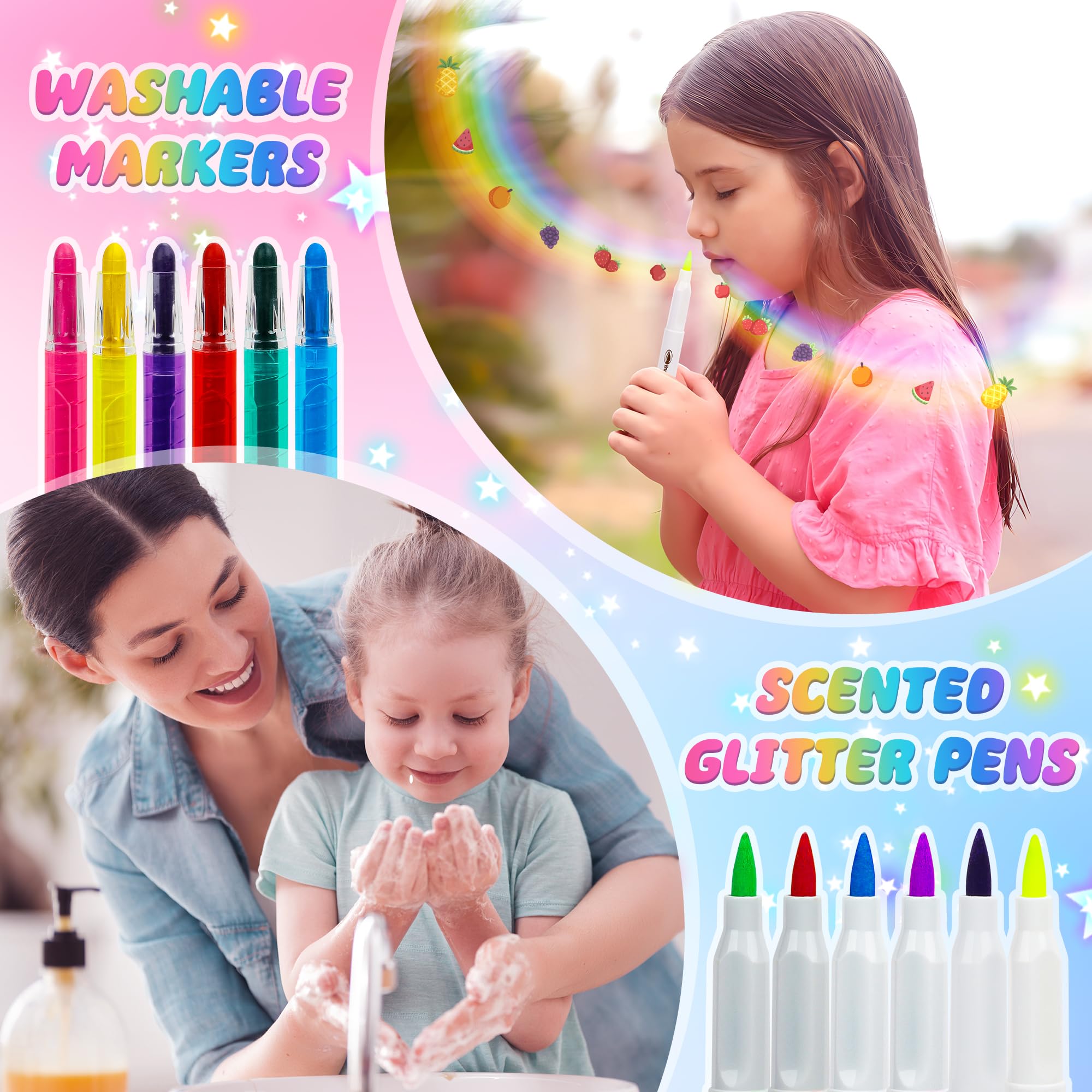 Foto 7 pulgar | Art Supplies Set De Rotuladores Beefunni Con Forma De Unicornio, 67 Unidades, Con Funda Para Niñas - Venta Internacion