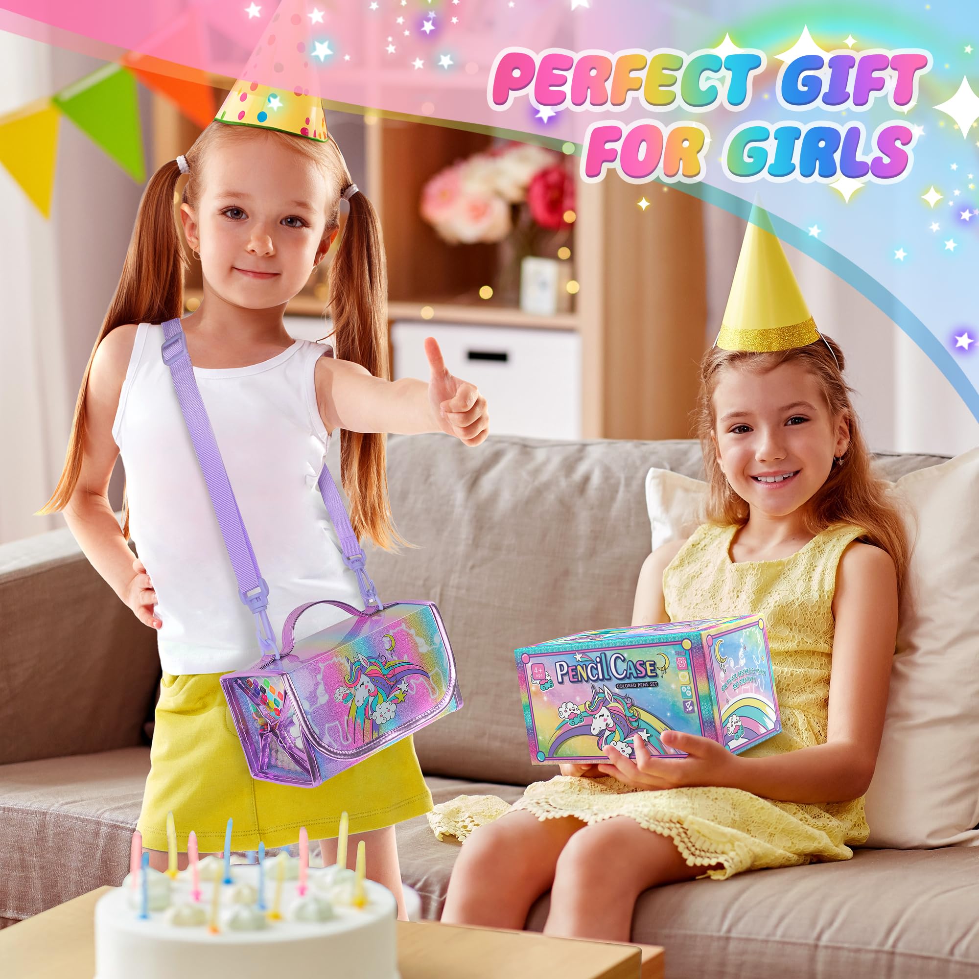 Foto 7 | Art Supplies Set De Rotuladores Beefunni Con Forma De Unicornio, 67 Unidades, Con Funda Para Niñas - Venta Internacion