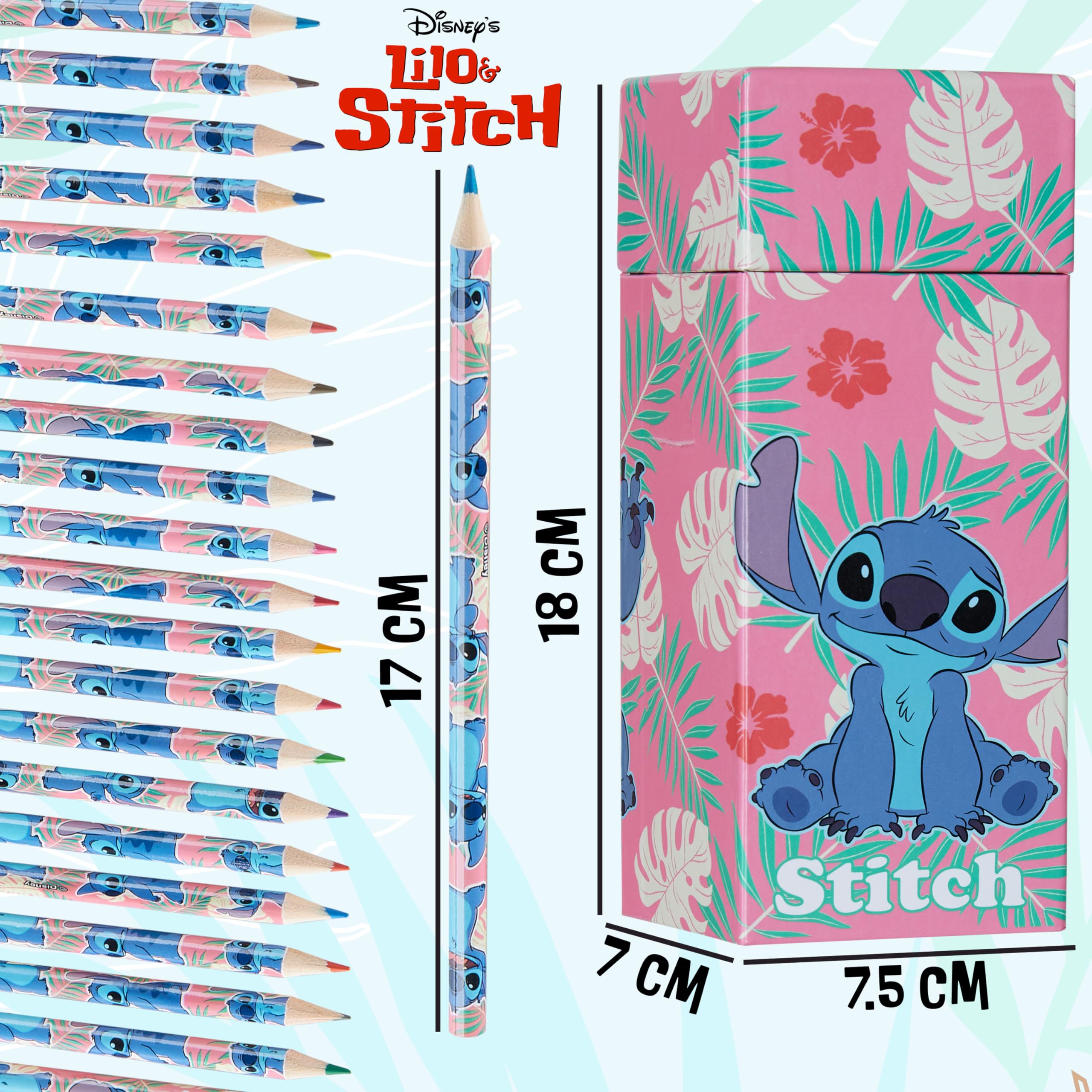 Foto 6 pulgar | Lápices De Colores Disney, 72 Unidades, Caja Para Colorear Para Niños, Color Rosa - Venta Internacional.