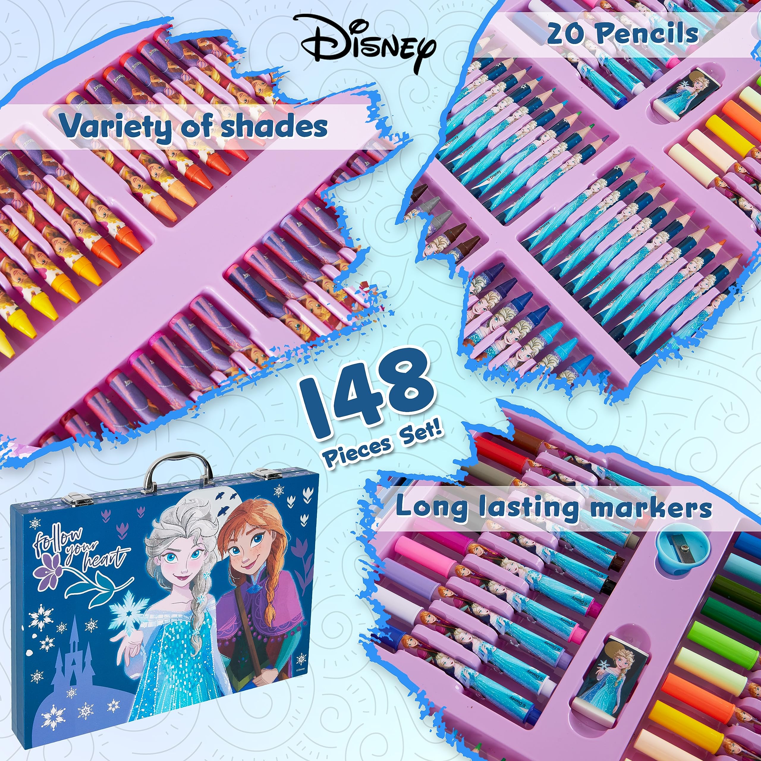 Foto 5 pulgar | Set De Arte Disney Stitch De Más De 130 Piezas Con Frozen Coloring Kids - Venta Internacional.
