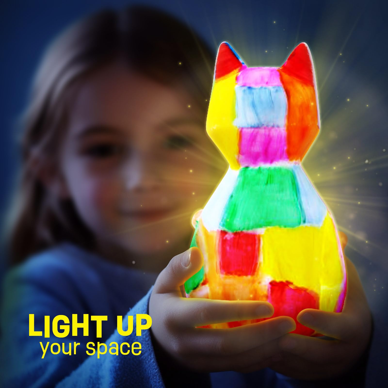 Foto 6 pulgar | Kit De Lámparas Paint Your Own Cat Laoese Con Material De Arte Para Niños De 6 A 12 Años - Venta Internacional.