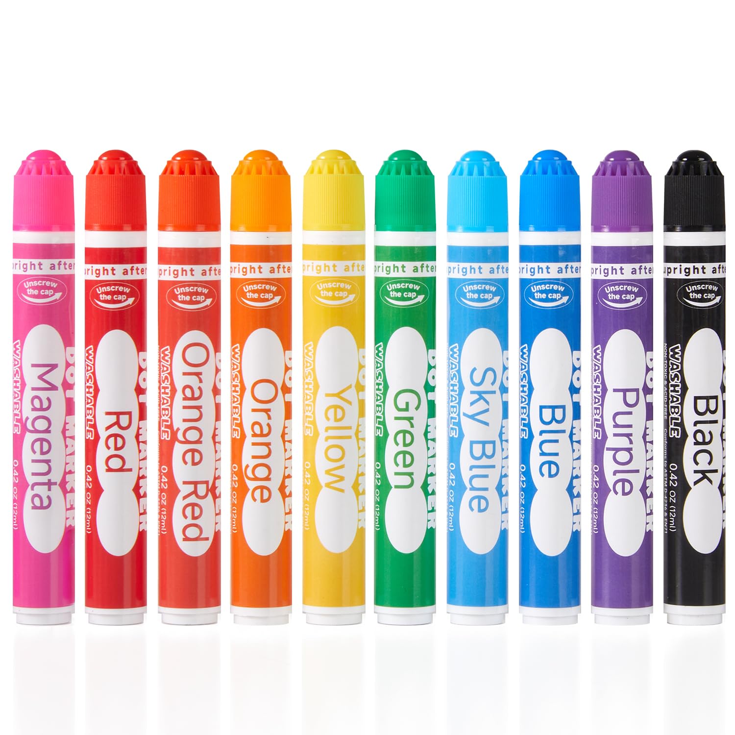 Marcadores De Puntos Shuttle Art, 10 Colores, Lavables Para Niños Pequeños - Venta Internacional.