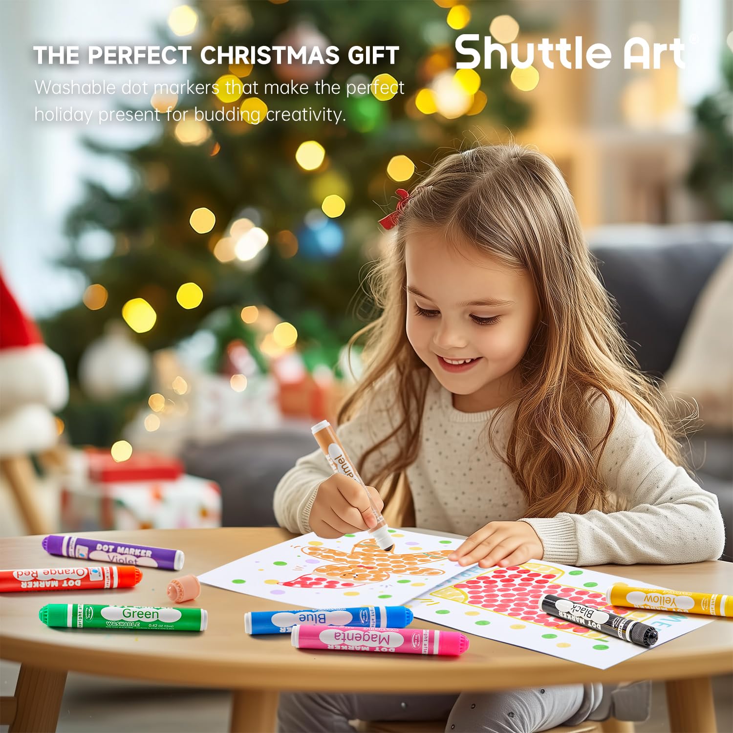 Foto 3 pulgar | Marcadores De Puntos Shuttle Art, 10 Colores, Lavables Para Niños Pequeños - Venta Internacional.