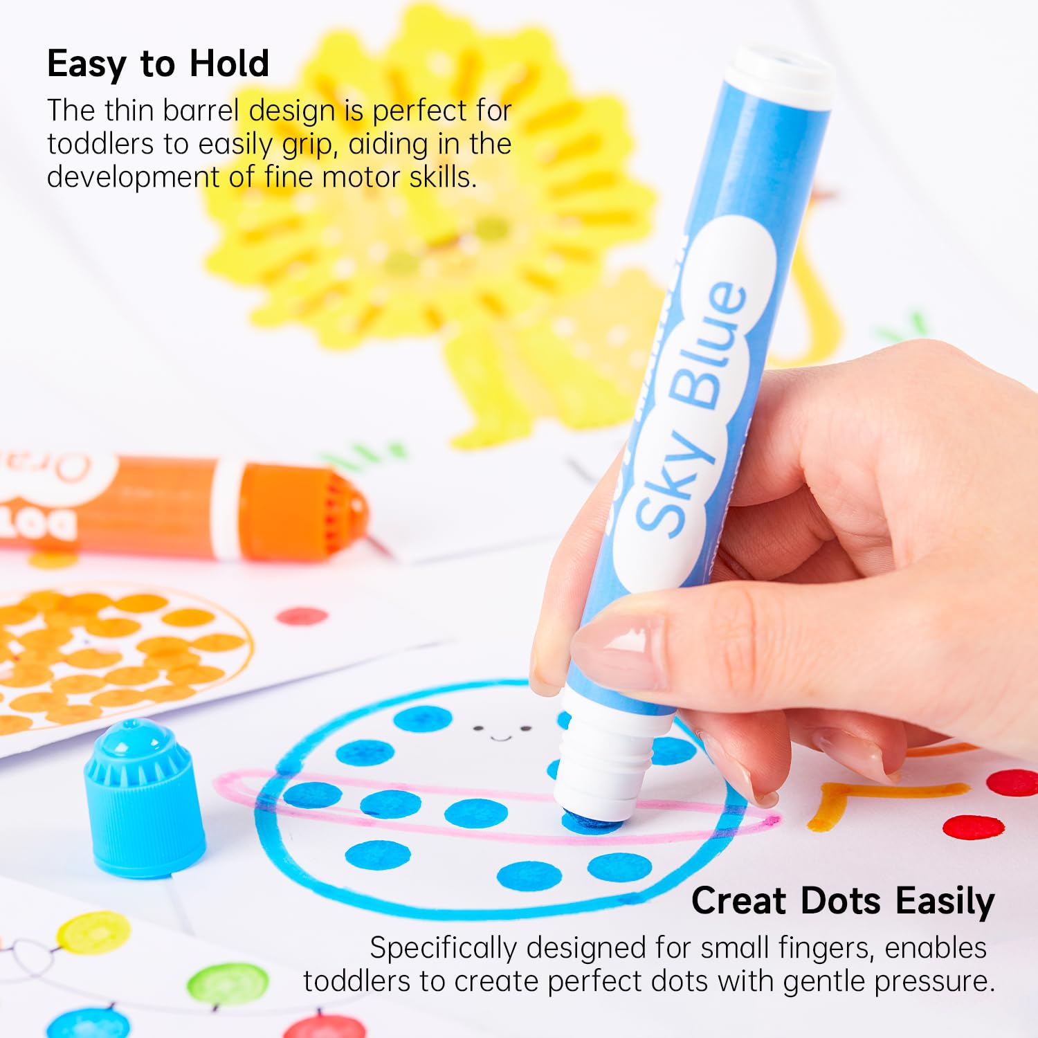 Foto 5 pulgar | Marcadores De Puntos Shuttle Art, 10 Colores, Lavables Para Niños Pequeños - Venta Internacional.