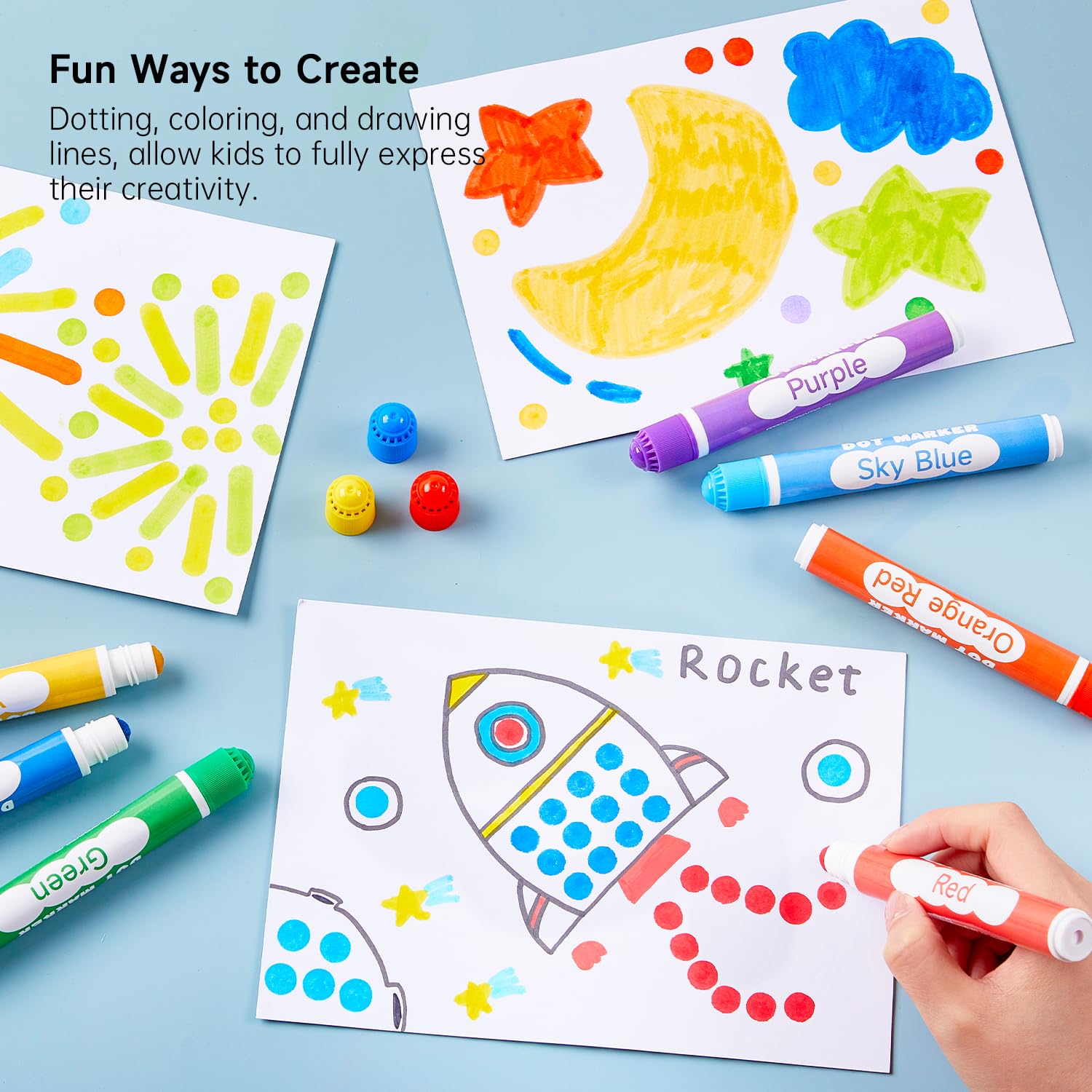 Foto 6 pulgar | Marcadores De Puntos Shuttle Art, 10 Colores, Lavables Para Niños Pequeños - Venta Internacional.