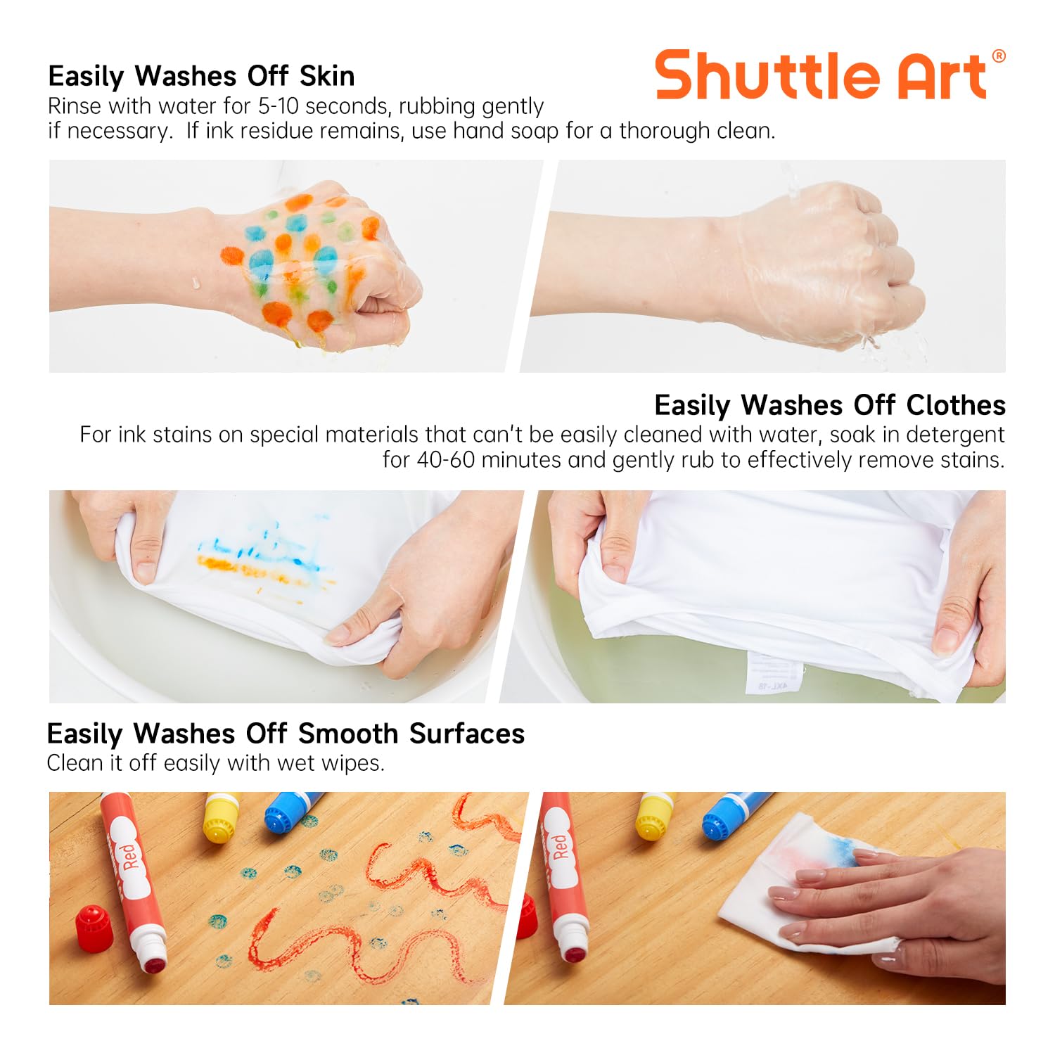 Foto 8 pulgar | Marcadores De Puntos Shuttle Art, 10 Colores, Lavables Para Niños Pequeños - Venta Internacional.