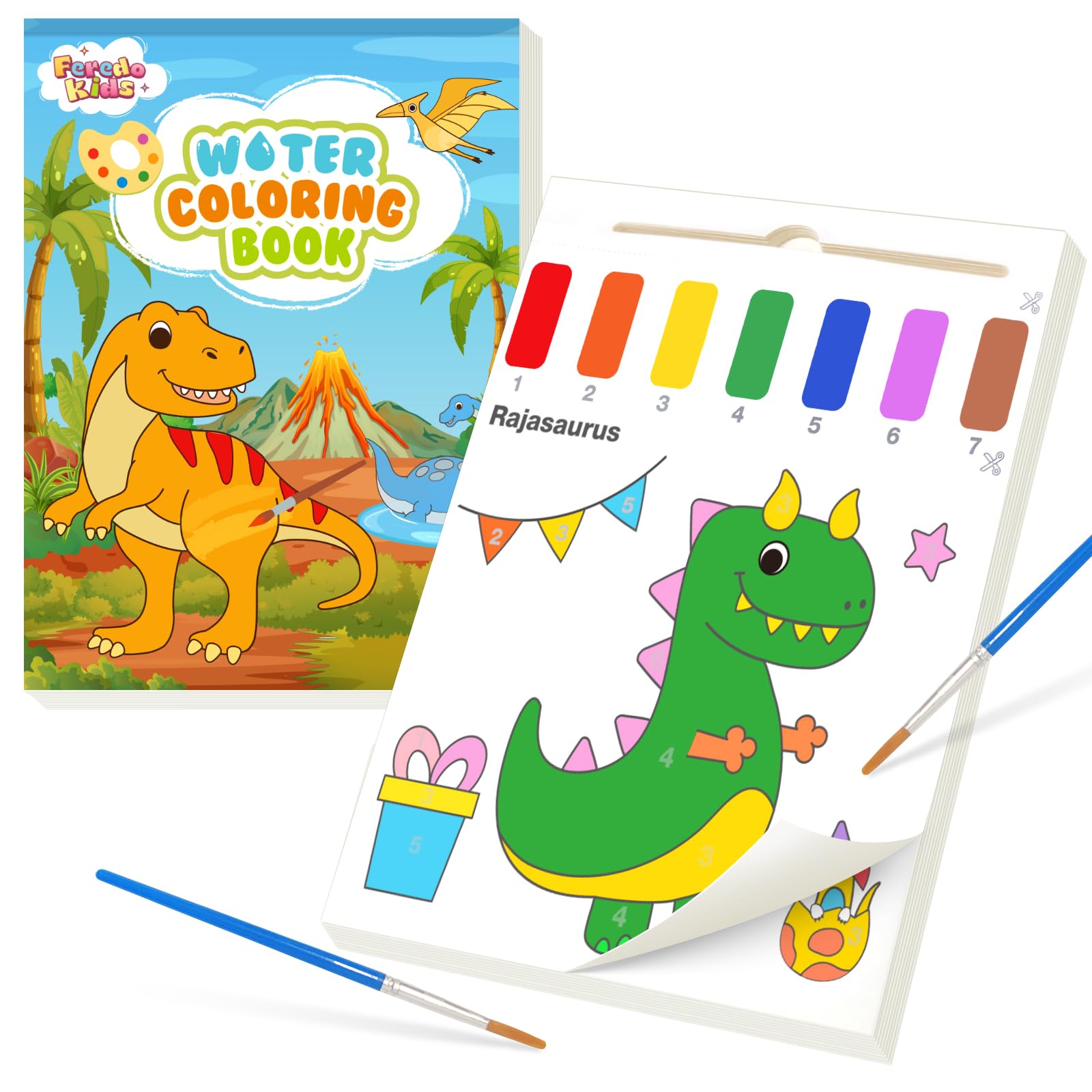 Foto 2 pulgar | Libro Para Colorear Al Agua Feredo Kids, Papel Artístico Para Pintar Y Dibujar - Venta Internacional.