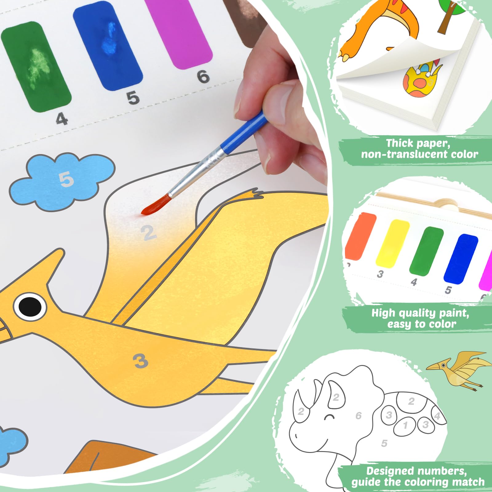 Foto 5 pulgar | Libro Para Colorear Al Agua Feredo Kids, Papel Artístico Para Pintar Y Dibujar - Venta Internacional.