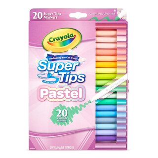 Foto 1 | Marcadores Crayola Pastel Super Tips, Lavables, Paquete De 20 - Venta Internacional.