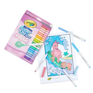 Foto 2 | Marcadores Crayola Pastel Super Tips, Lavables, Paquete De 20 - Venta Internacional.