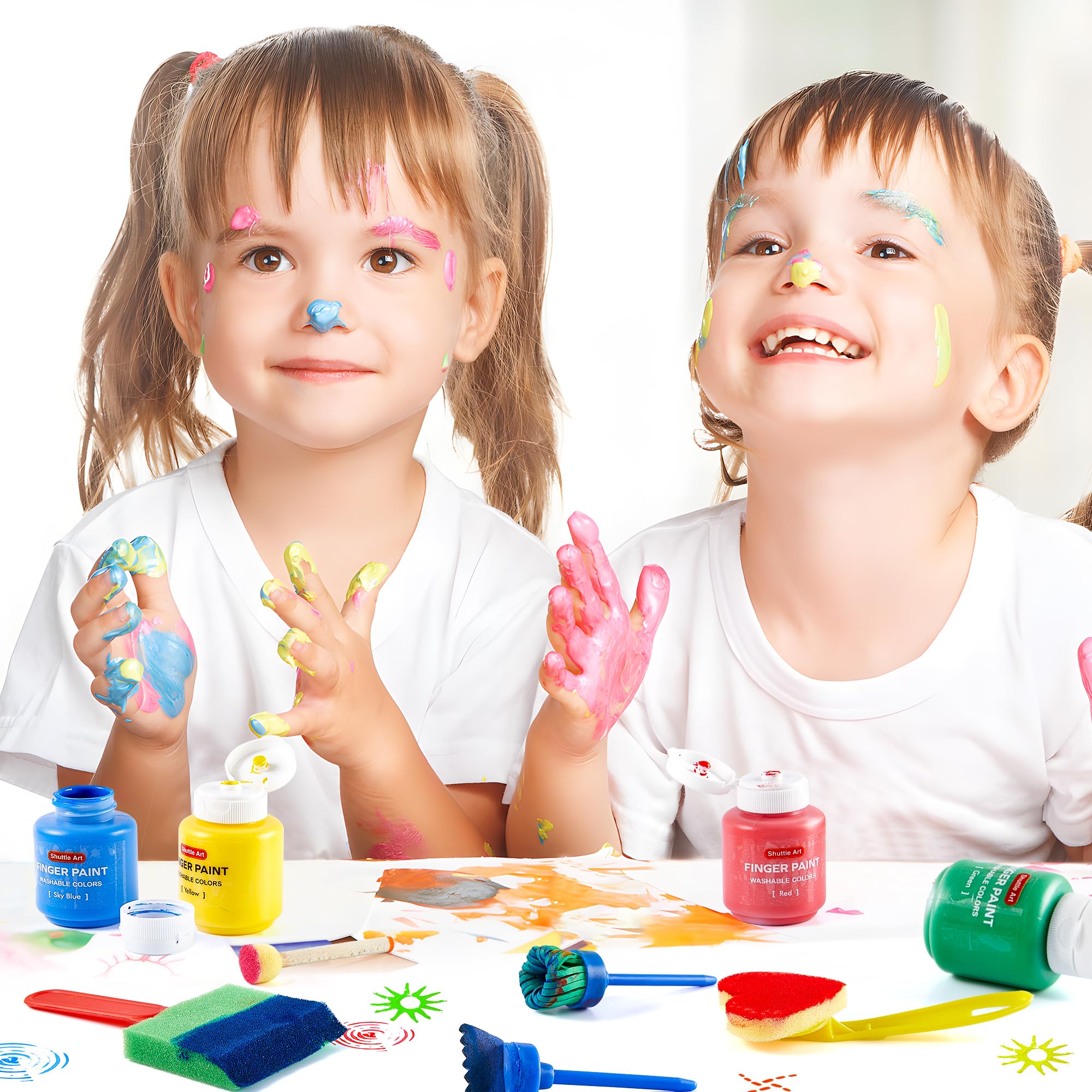 Foto 8 pulgar | Set De Pintura Para Dedos Shuttle Art Para Niños, Lavable, 10 Colores, 60 Ml - Venta Internacional.